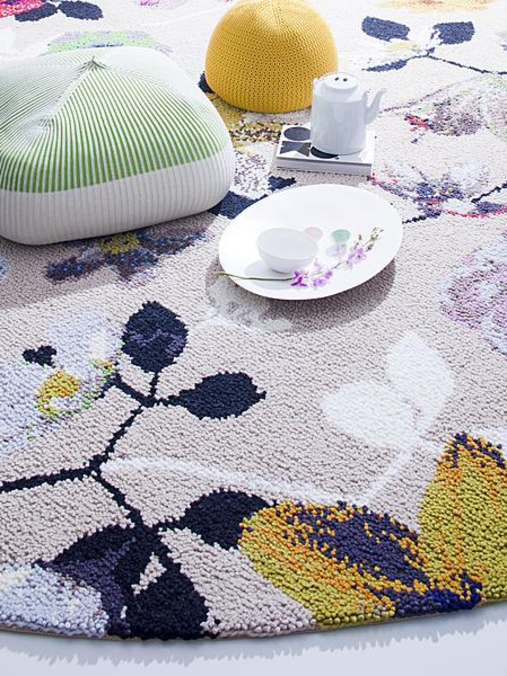 vloerkleed met bloemen