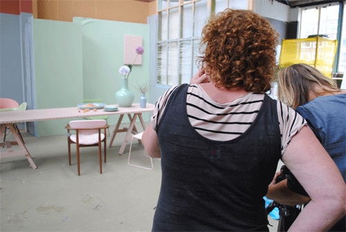 Stilist Marianne Luning met fotograaf Tjitske van Leeuwen