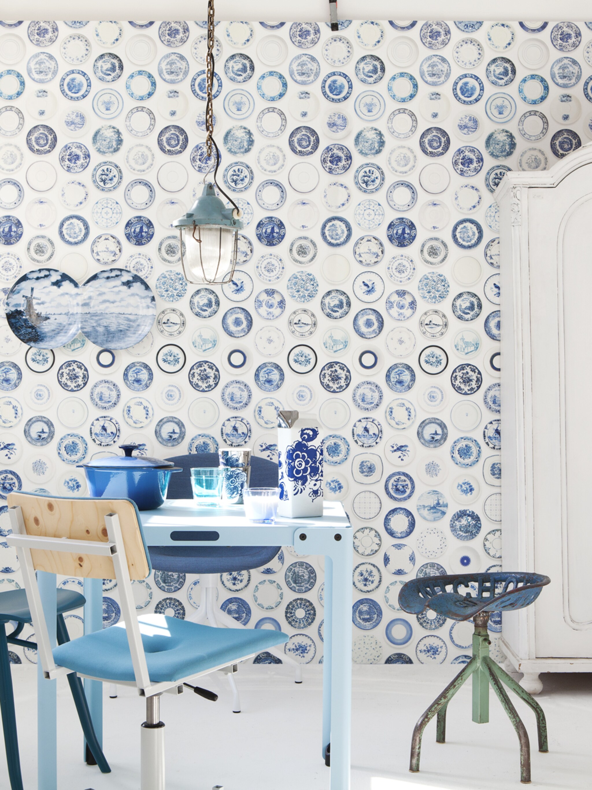 delfts blauw behang anno 2013