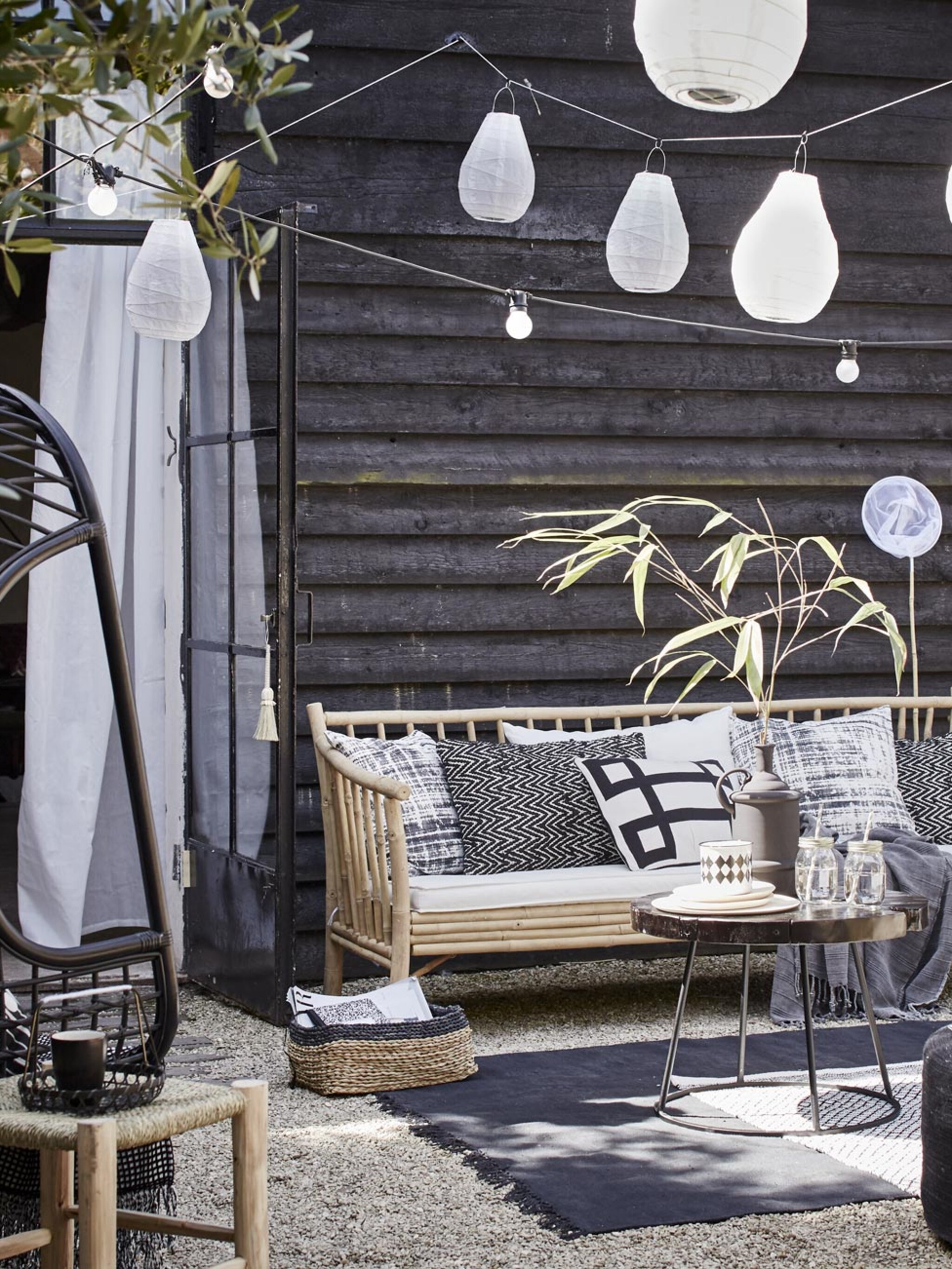zomers zwart wit voor tuin en terras