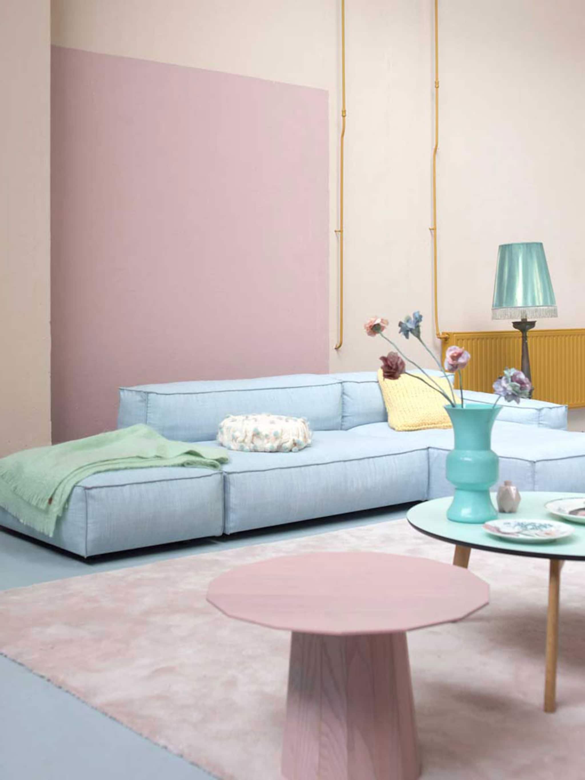 pastel in de woonkamer