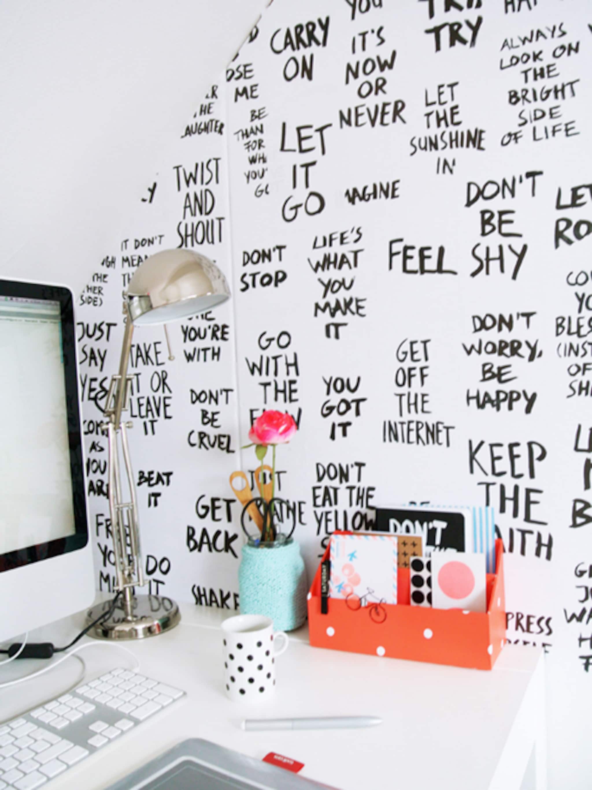 zelf maken inspirerend behang