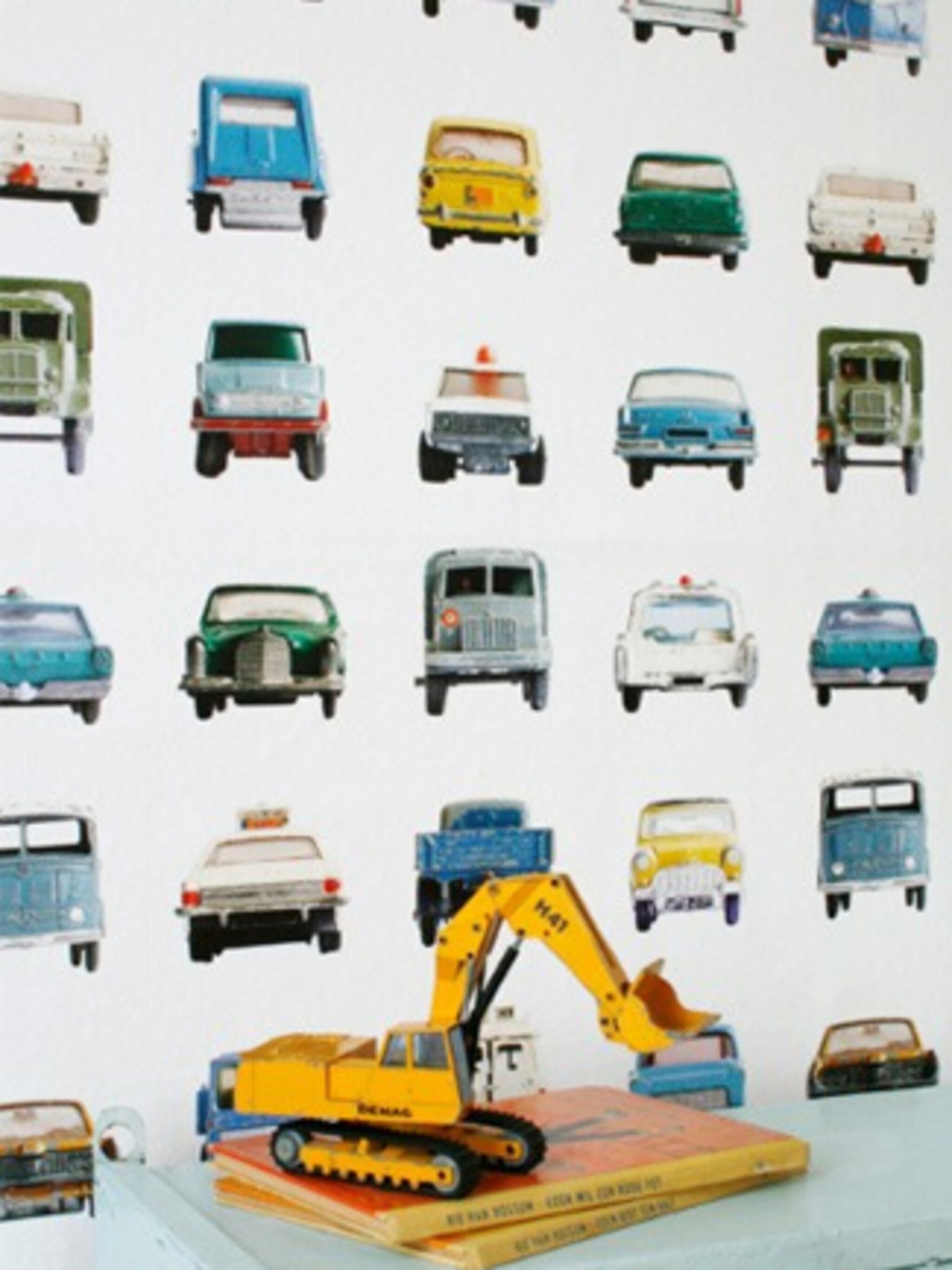 auto behang voor de kinderkamer
