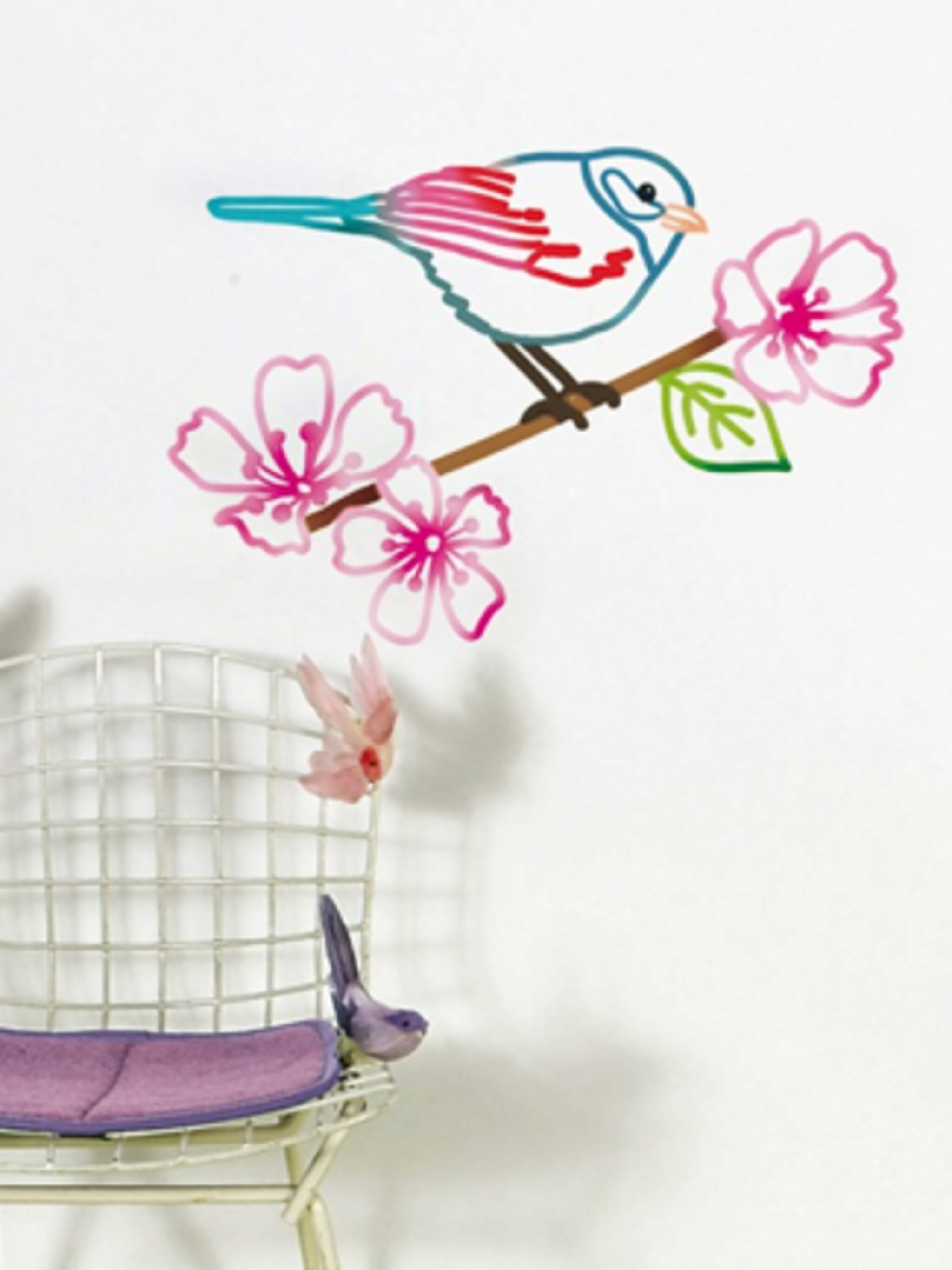 muursticker vogeltje op tak