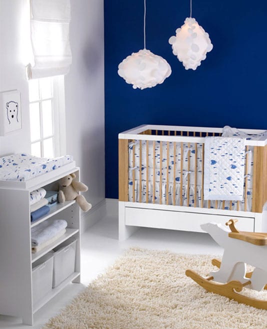 babykamer donkerblauw
