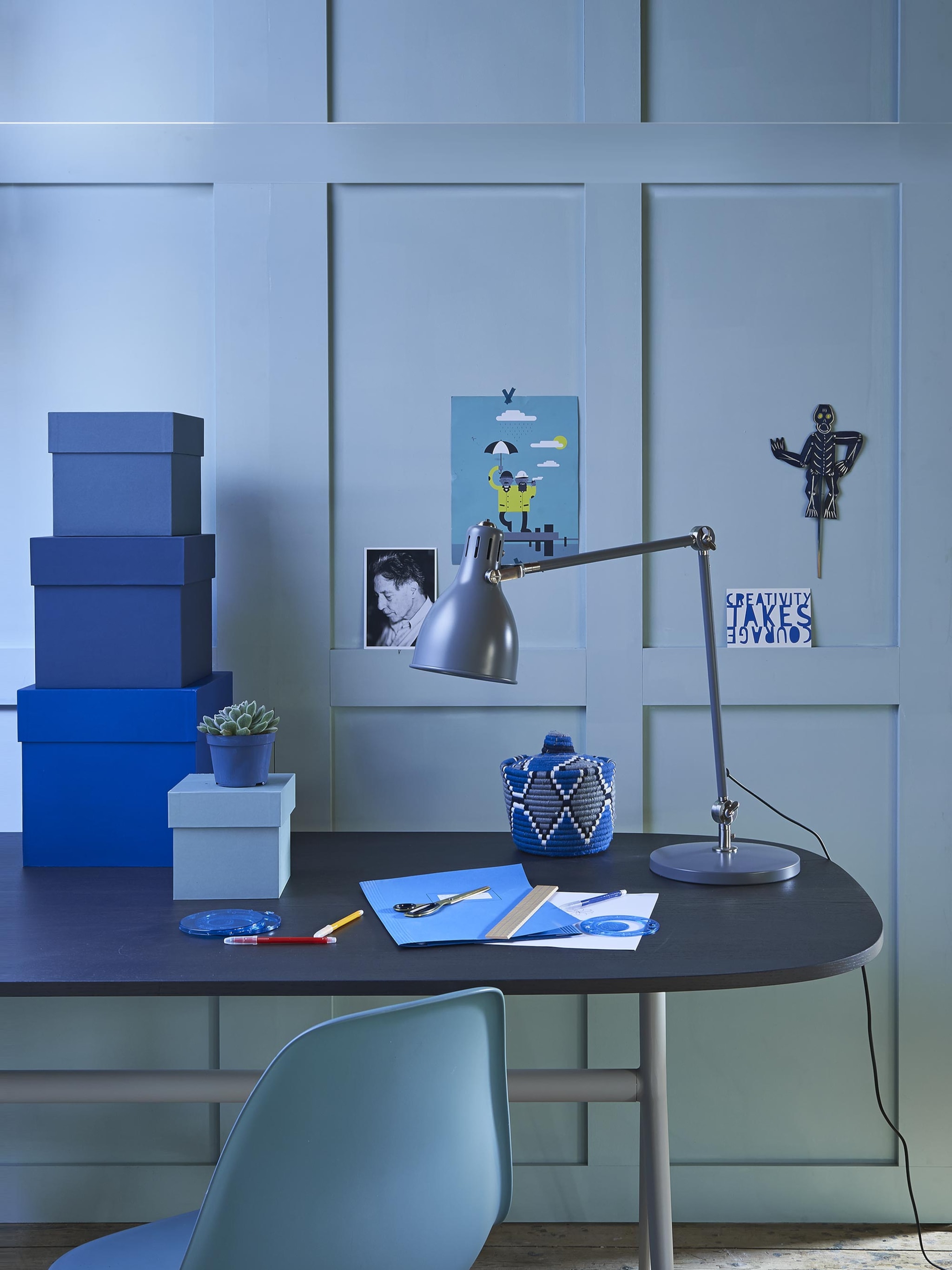 haal blauw in huis