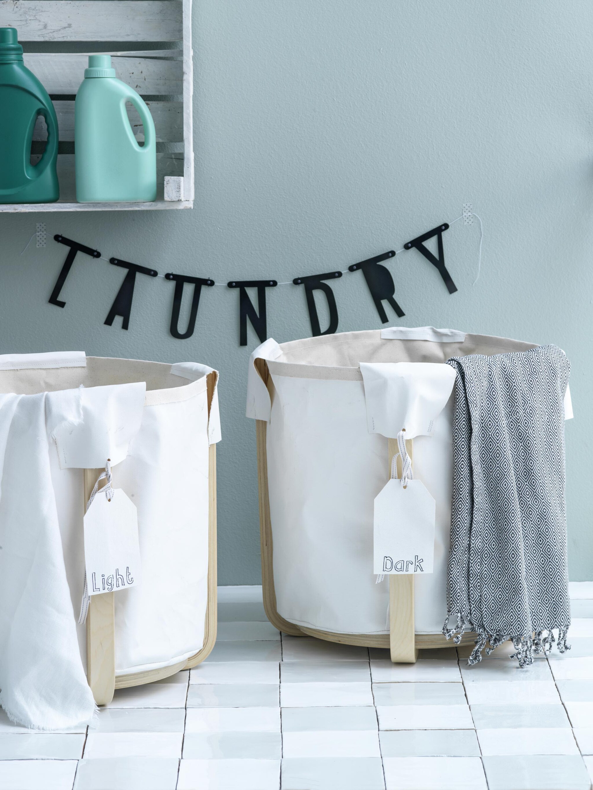 kruk omgetoverd tot wasmand
