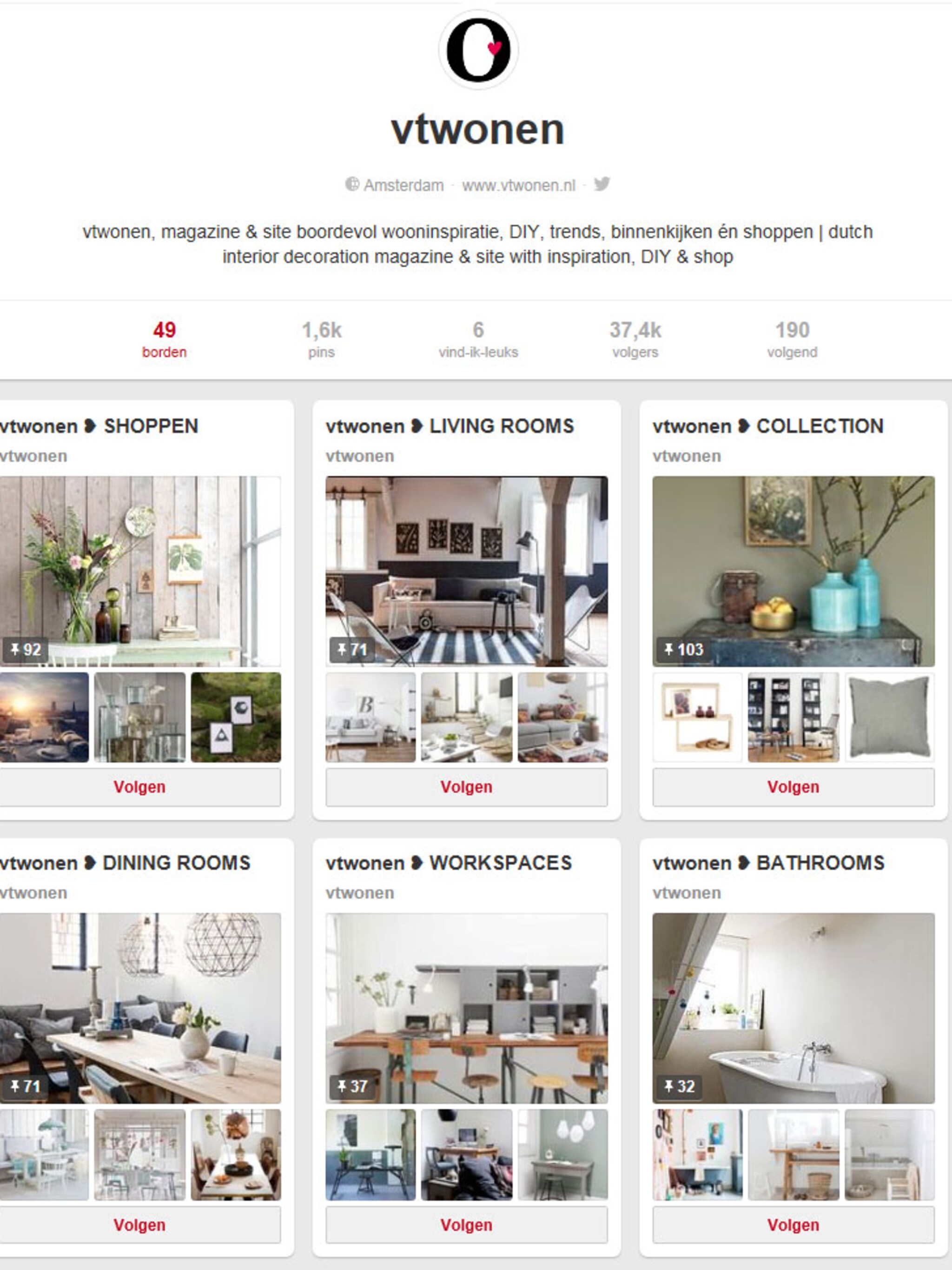 pinterest accounts om te volgen