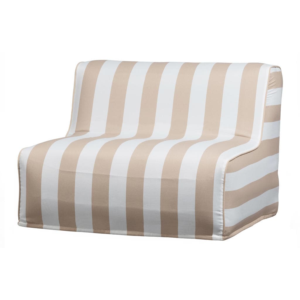 Opblaasbare tuinfauteuil van vtwonen, sit on air - pe - zand|wit - 70x87x90 (lxbxh), (vtwonen.nl/shop). vtwonen.nl/shop