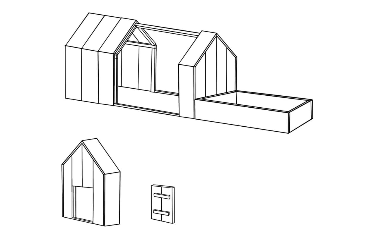 Tekening kippenhok vtwonen 05-2022 TUIN special | tekening &amp; productie Corrien Flohil