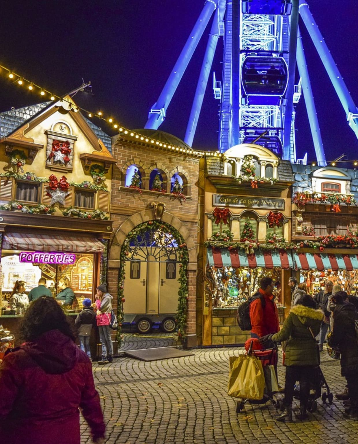 Kerstmarkt met reuzenrad. Pixabay