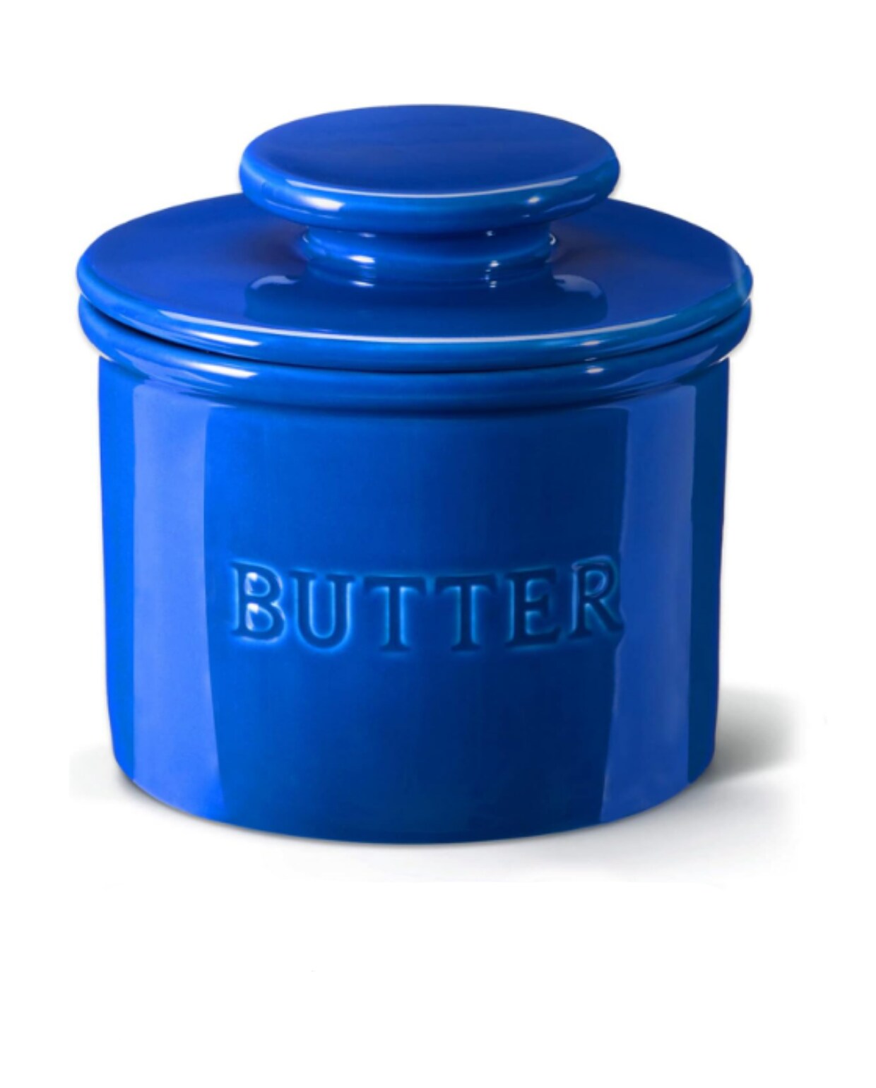 Warome Butter Crock for Counter with Water, French Butter Keeper with Knife, Butter Container for Soft Butter, 4.5OZ Butter Holder, Serving Butter Easy for Bread Lovers Breakfast Kitchen Counter-Blue Amazon