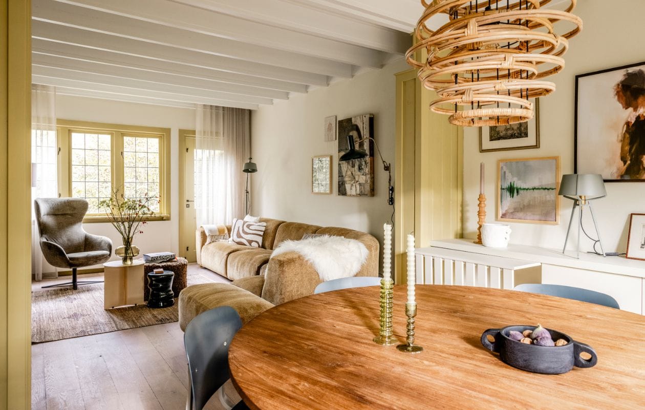 Weer verliefd op je huis aflevering 9 seizoen 19, Fietje in Haarlem, zitkamer Weer verliefd op je huis aflevering 9 seizoen 19 | styling Fietje Bruijn | fotografie Sonja Velda
