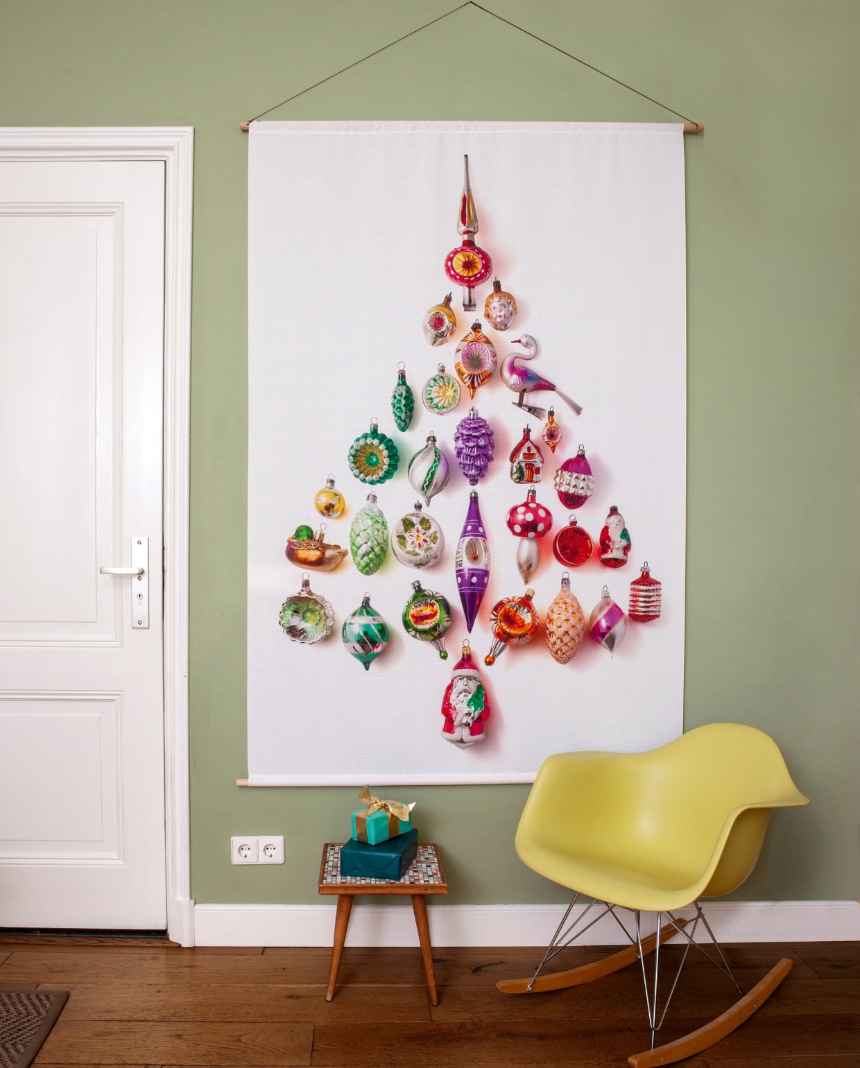 Kerstballenboom op stof 120 x 180 cm (large), Tiny Trees. Overig privébezit. @tiny-trees.nl