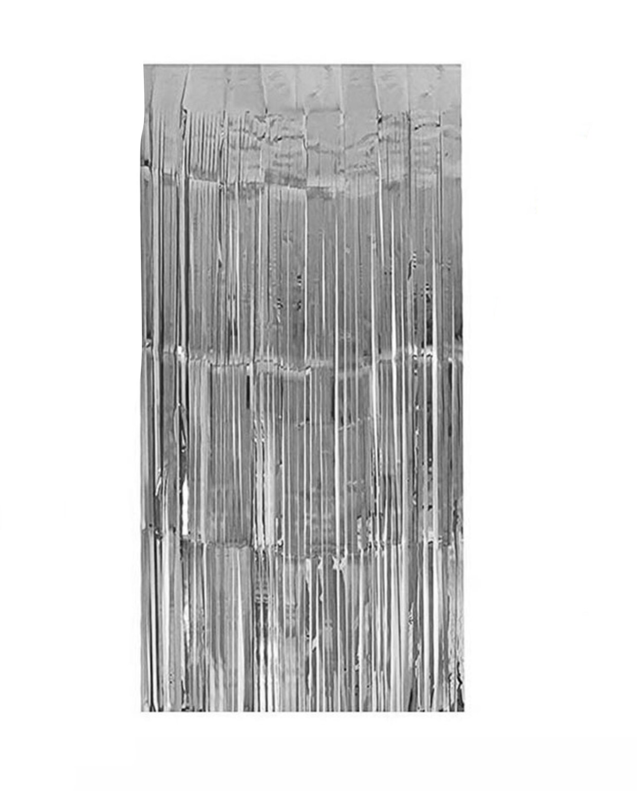 Glittergordijn - Zilver - 1 Stuk - 100x200 CM - Folie Gordijn Bol.