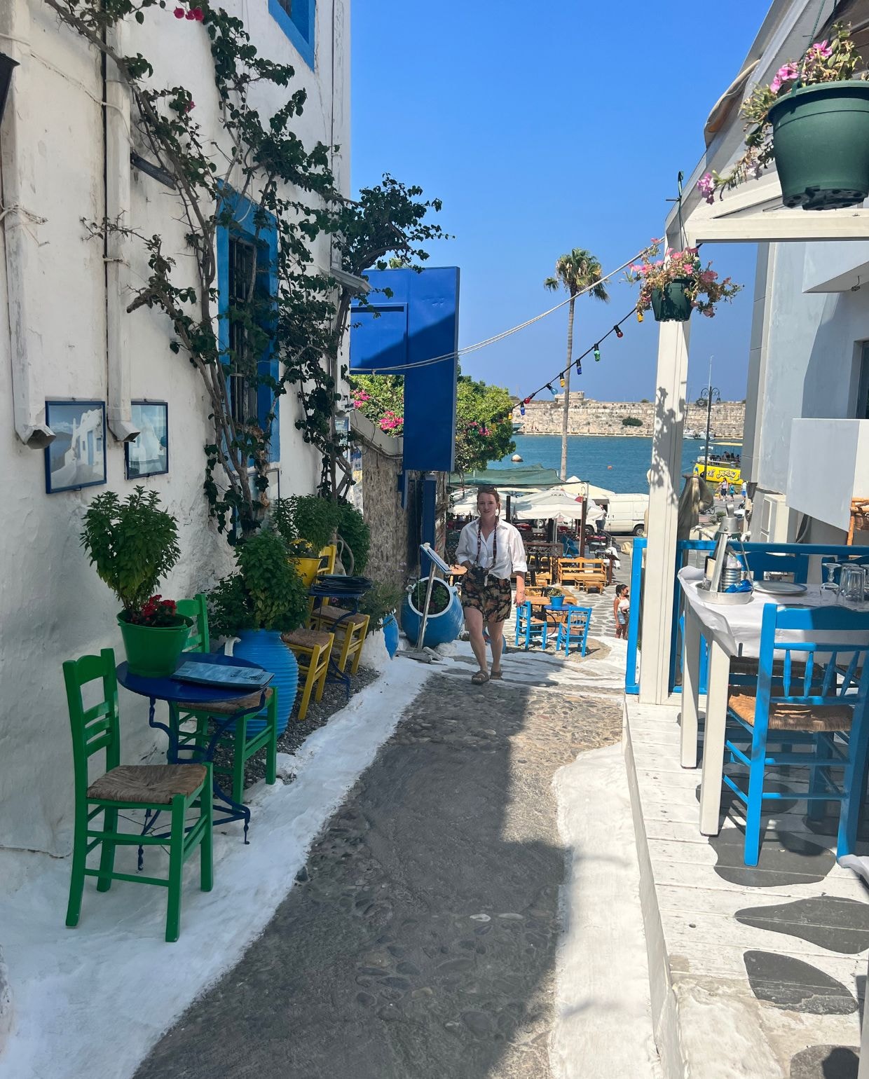 Een straatje in Kos Stad Adeline Mans