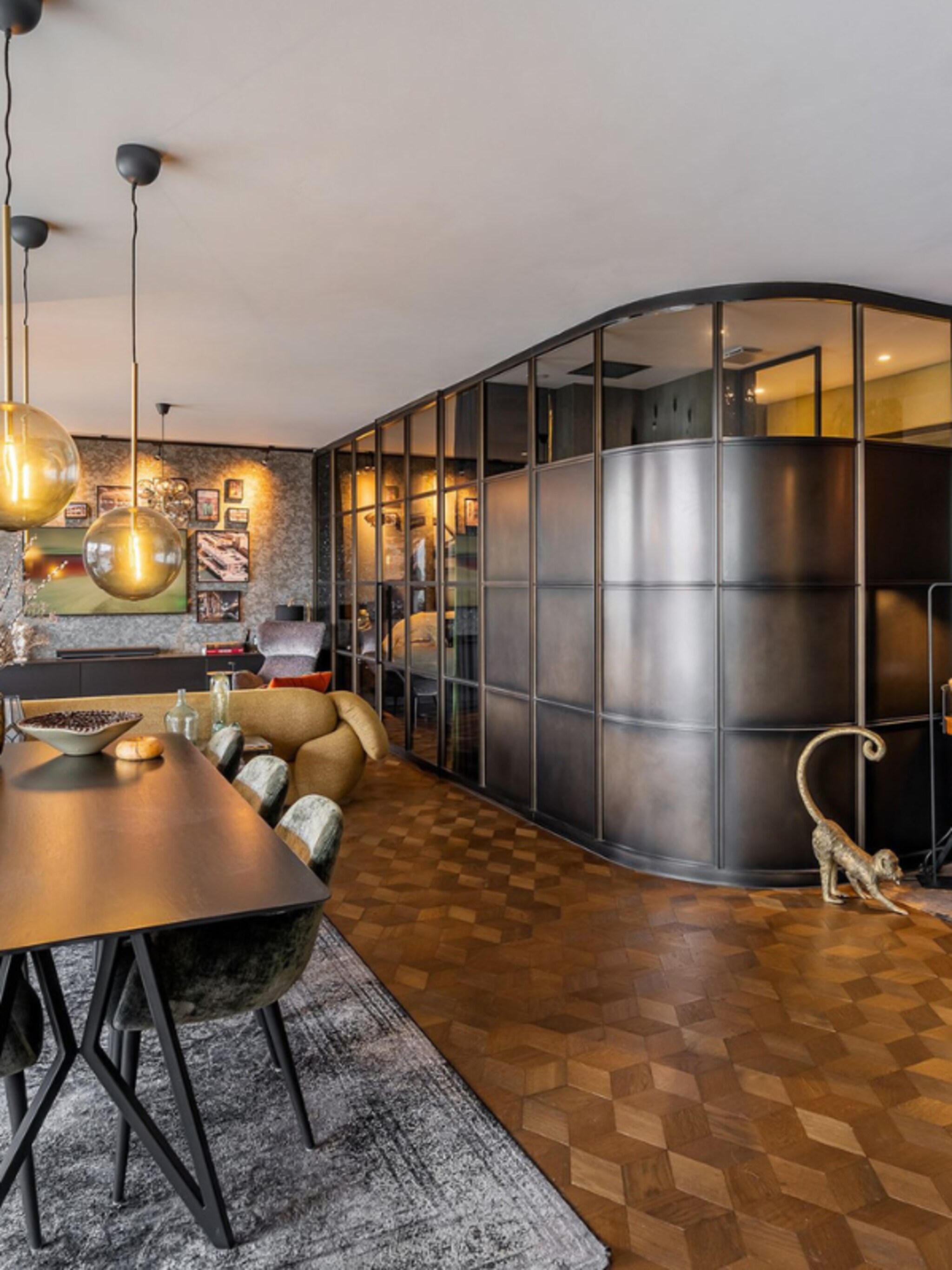 gespot een bohemian appartement met industriele invloeden