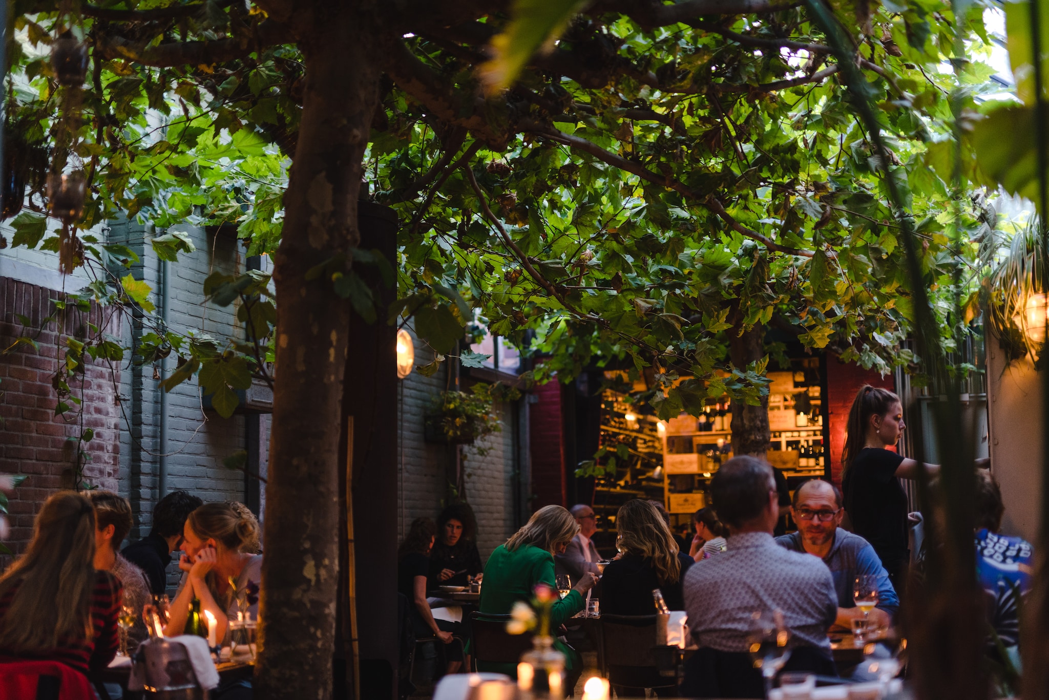 De binnenplaats van Bistro Flores in Nijmegen Eigen beeld