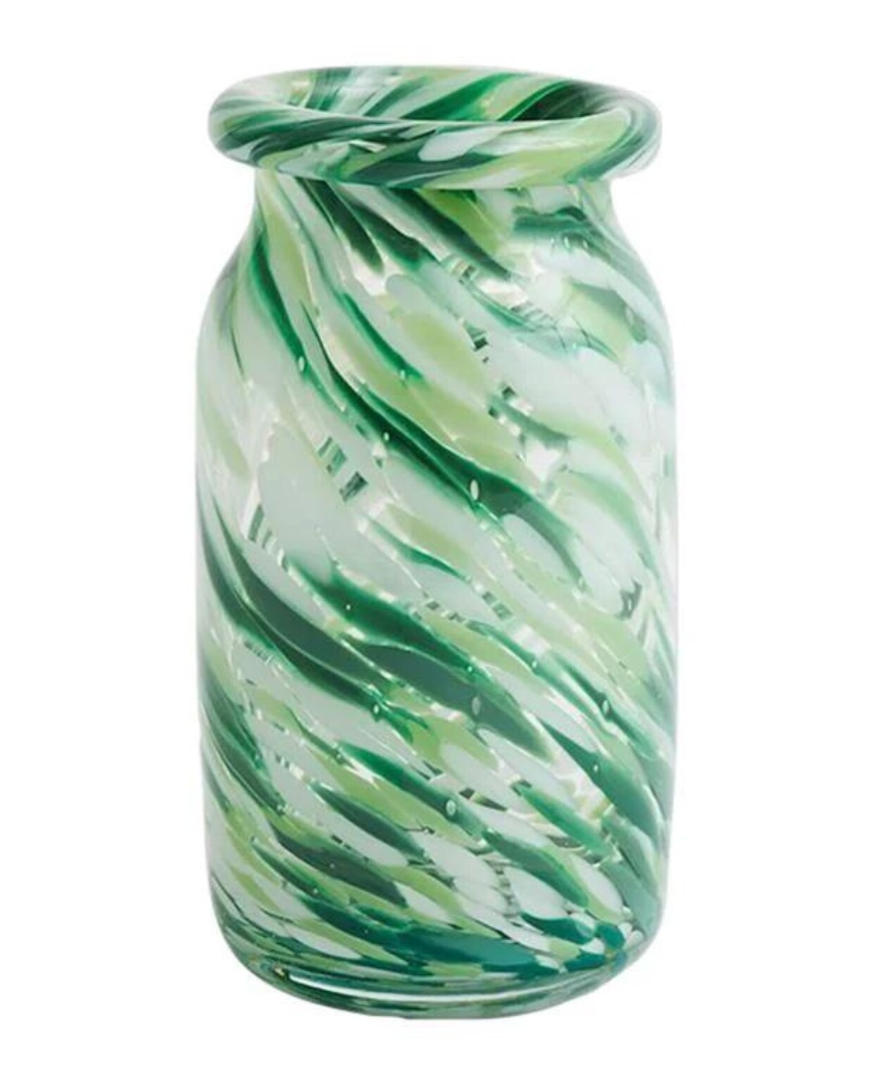 HAY splash vaas roll neck h 20,5 cm - green swirl vtwonen by fonQ