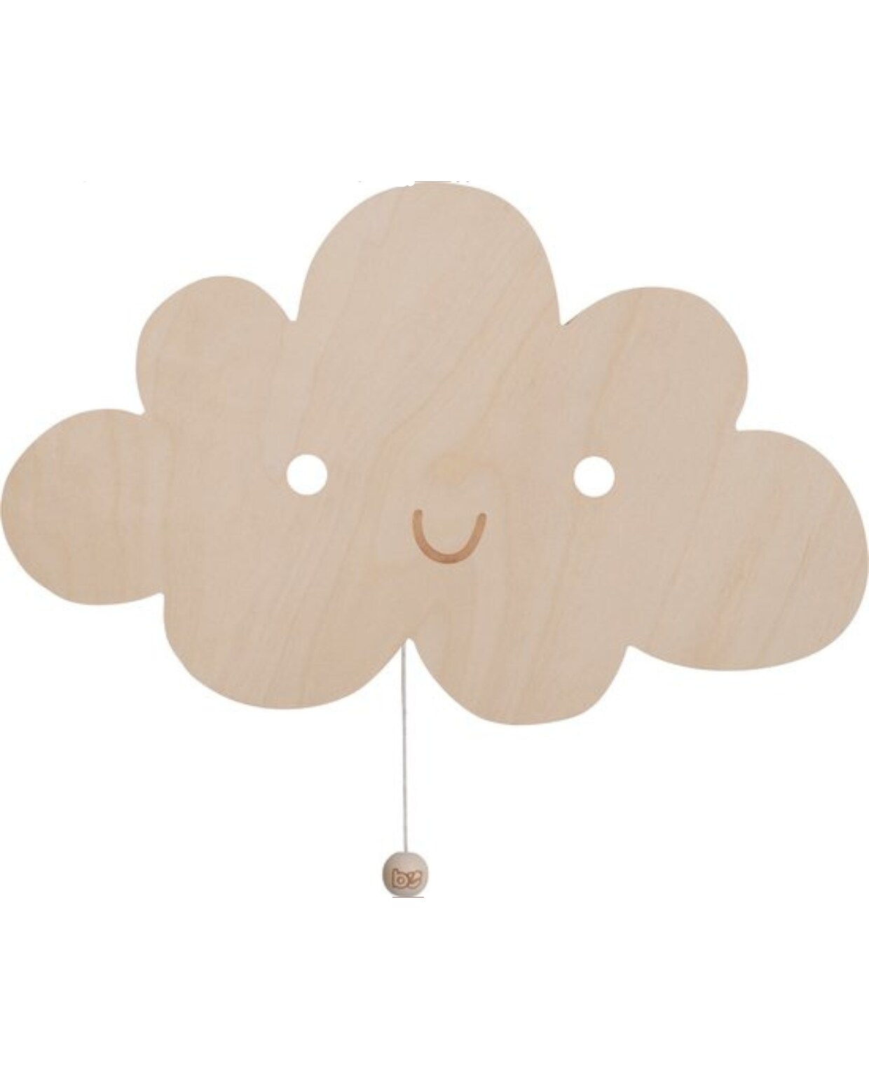 Baby's Only Houten wandlamp babykamer &amp; kinderkamer - Wolk - Wonder - Bruin - FSC-keurmerk - Duurzame ledverlichting - 25.000 branduren - Eenvoudig aan de muur te bevestigen Bol.