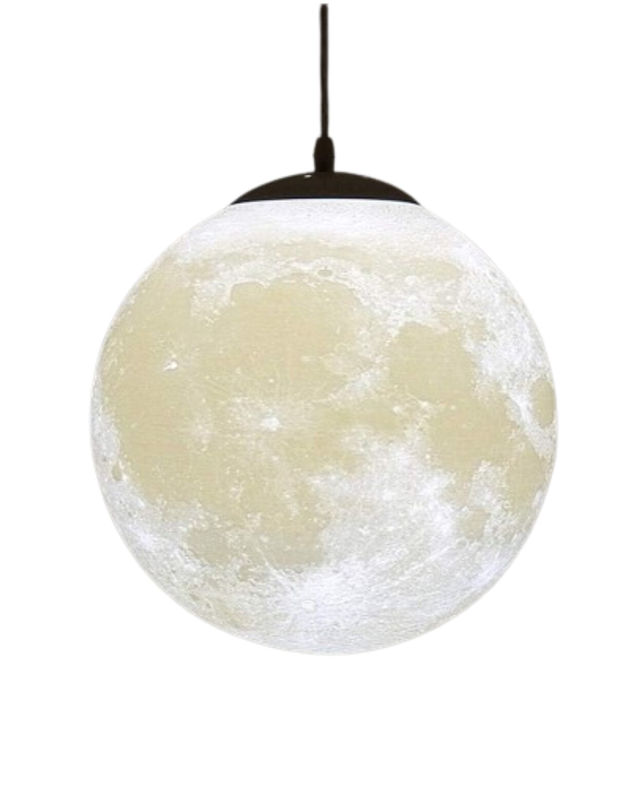 KRUIHAN Maanlamp, plafond, maan, kinderkamer, hanglamp, maan, plafondlamp, bal, hanglamp, slaapkamer, moderne woonkamerkroonluchter (zonder lamp), 25 cm Amazon