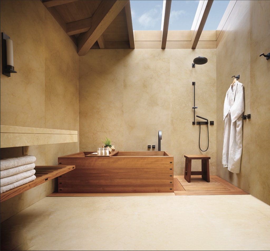 Badkamer in het Nobu Ryokan Hotel in Malibu nobuhotels.com