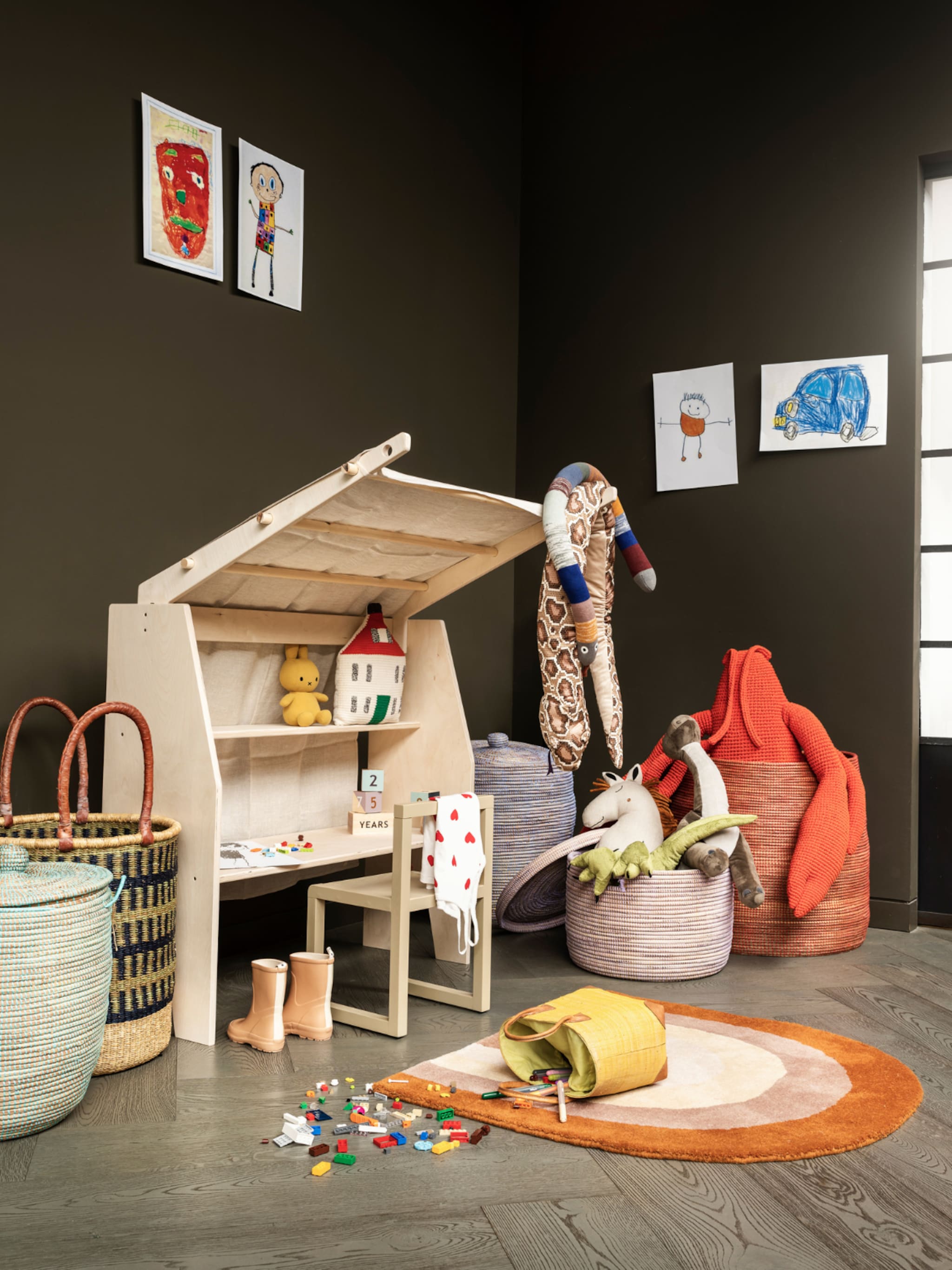kindertekening ophangen in huis
