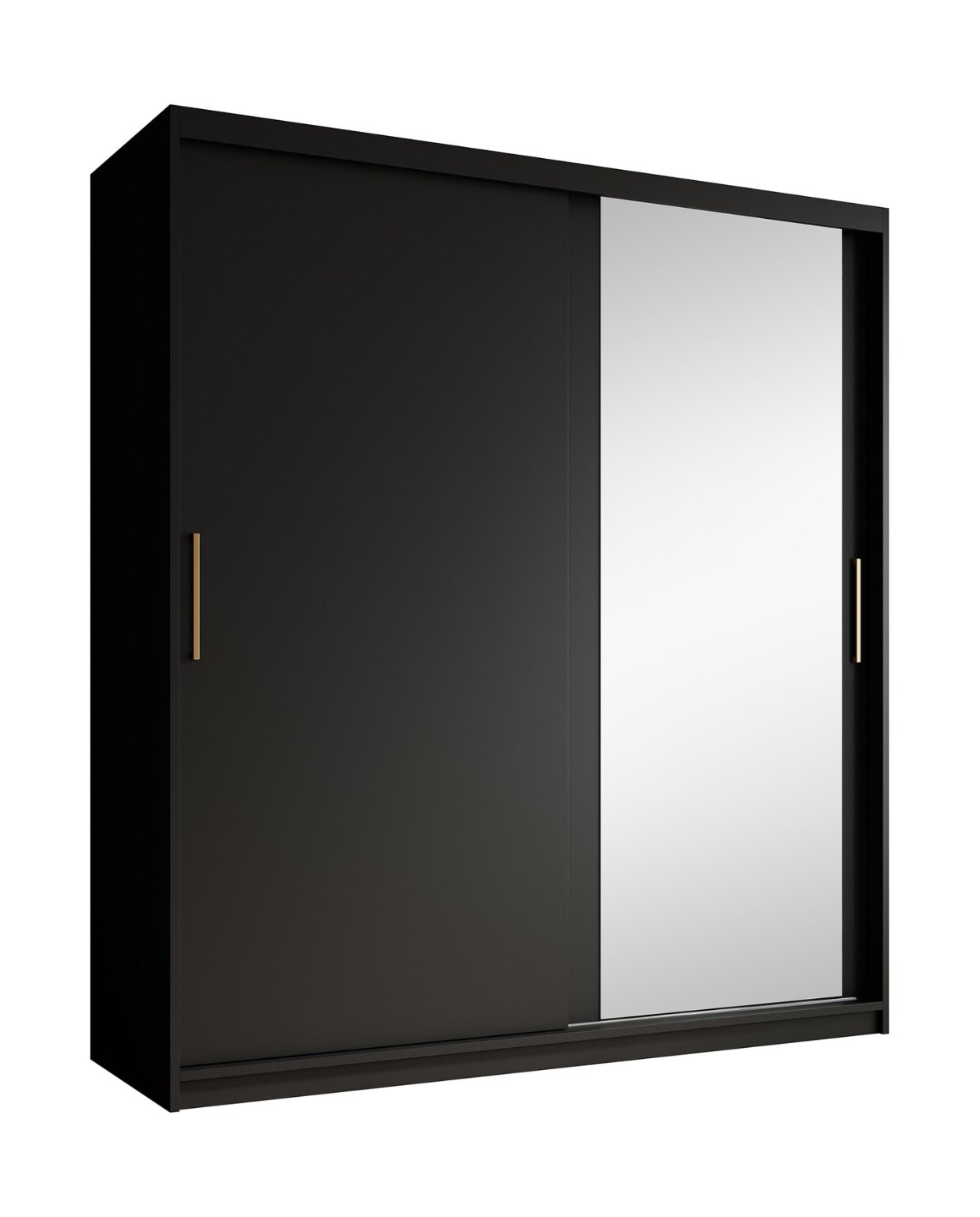 Meubella kledingkast Mandalin met spiegel, zwart 180 cm (h). vtwonen by Fonq