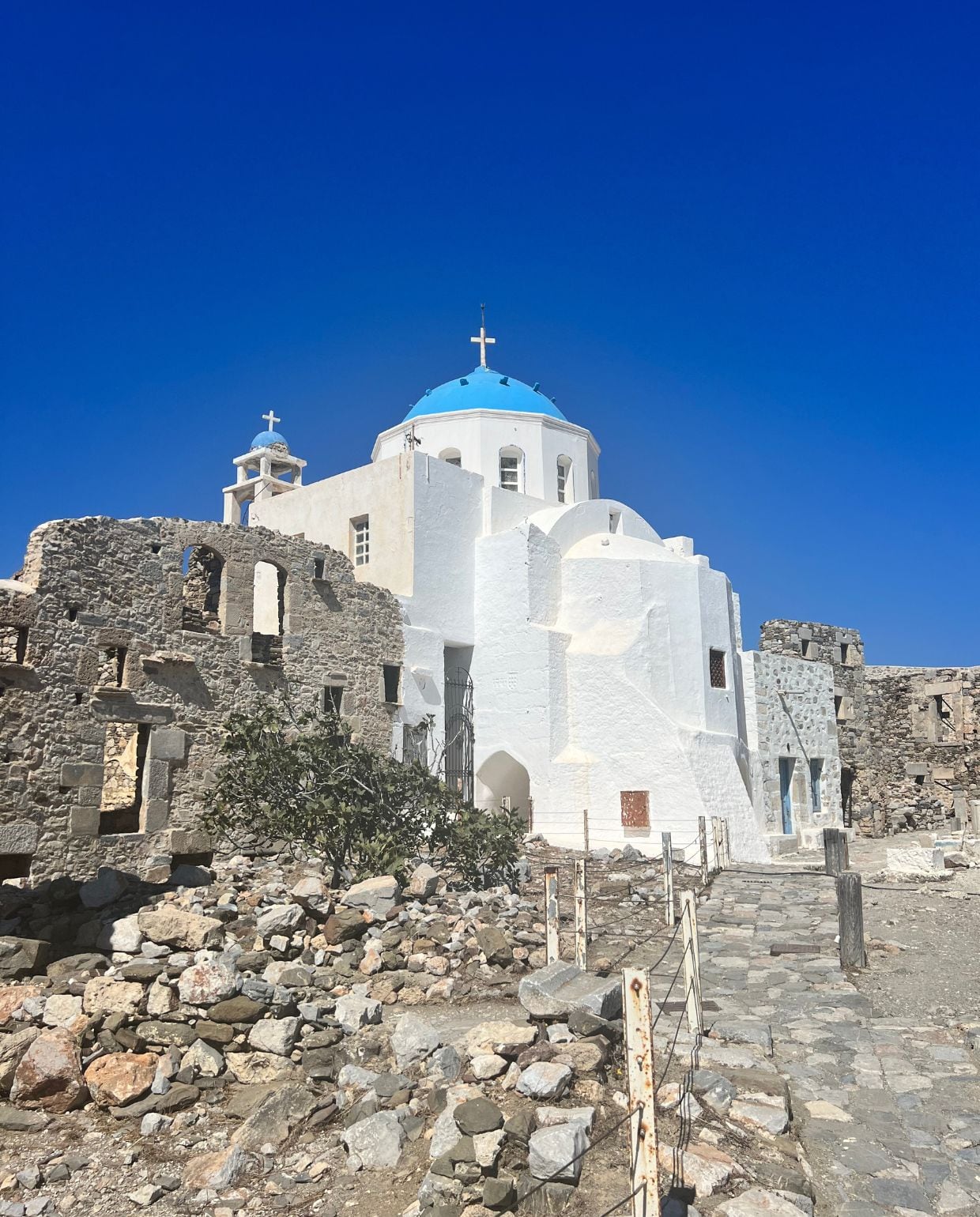 Het dorp Chora op Astypalaia Adeline Mans