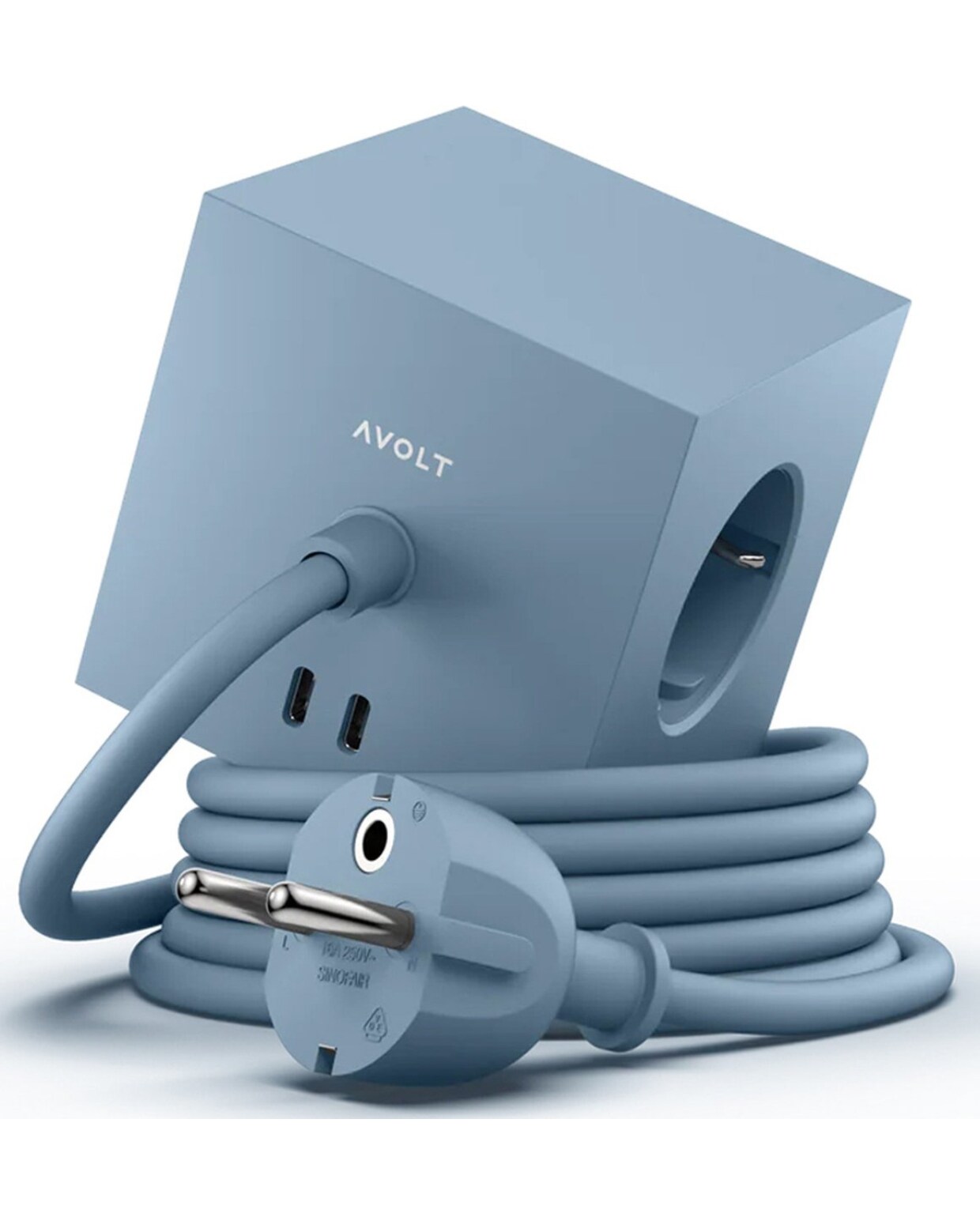 Avolt Square 1 stekkerdoos USB-C shark blue bol.