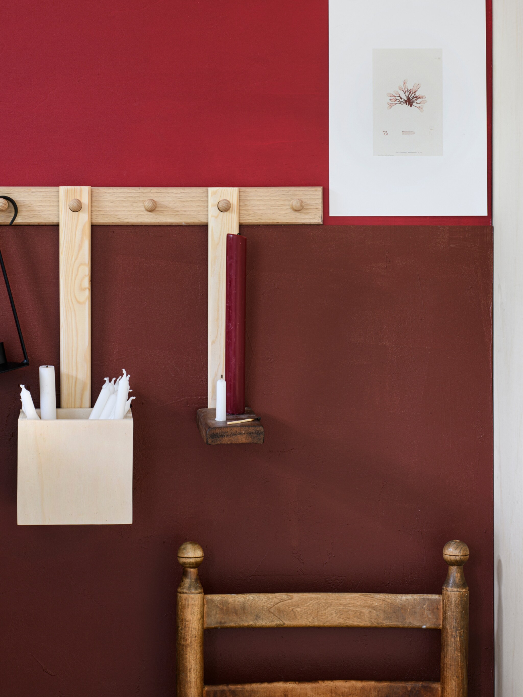 diy wandkandelaar van hout