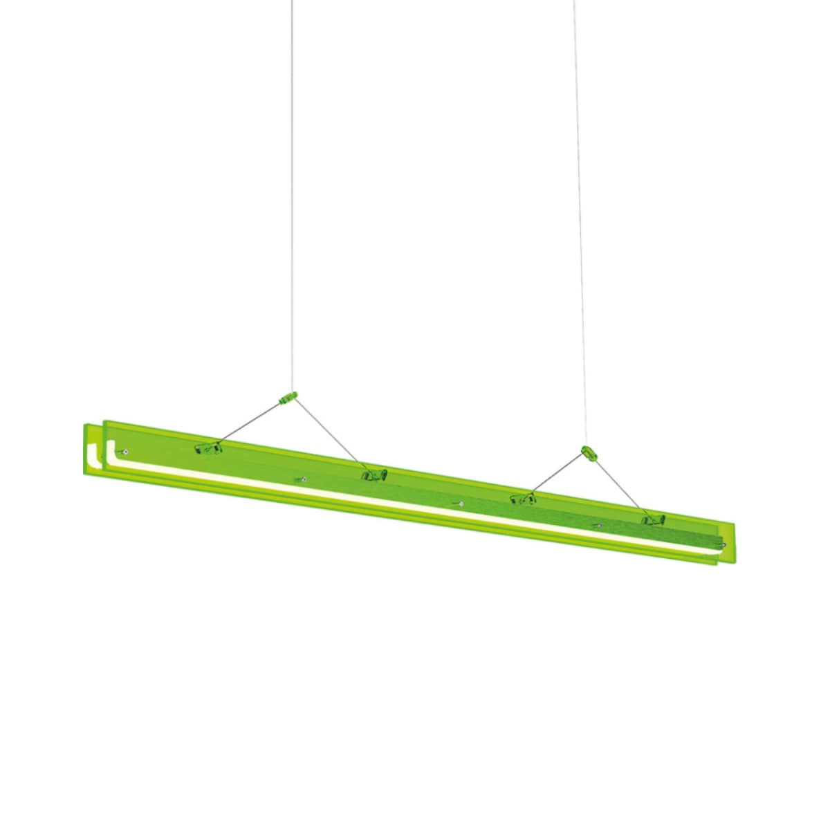 Hanglamp Bridge 110 van Tonone in Toxic Green € 1194,- (flinders.nl) vtwonen