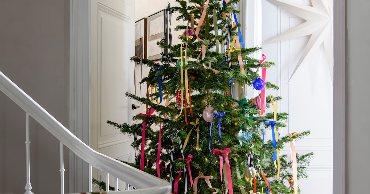 Fluwelen strikken voor kerstboom, fluwelen strikken voor