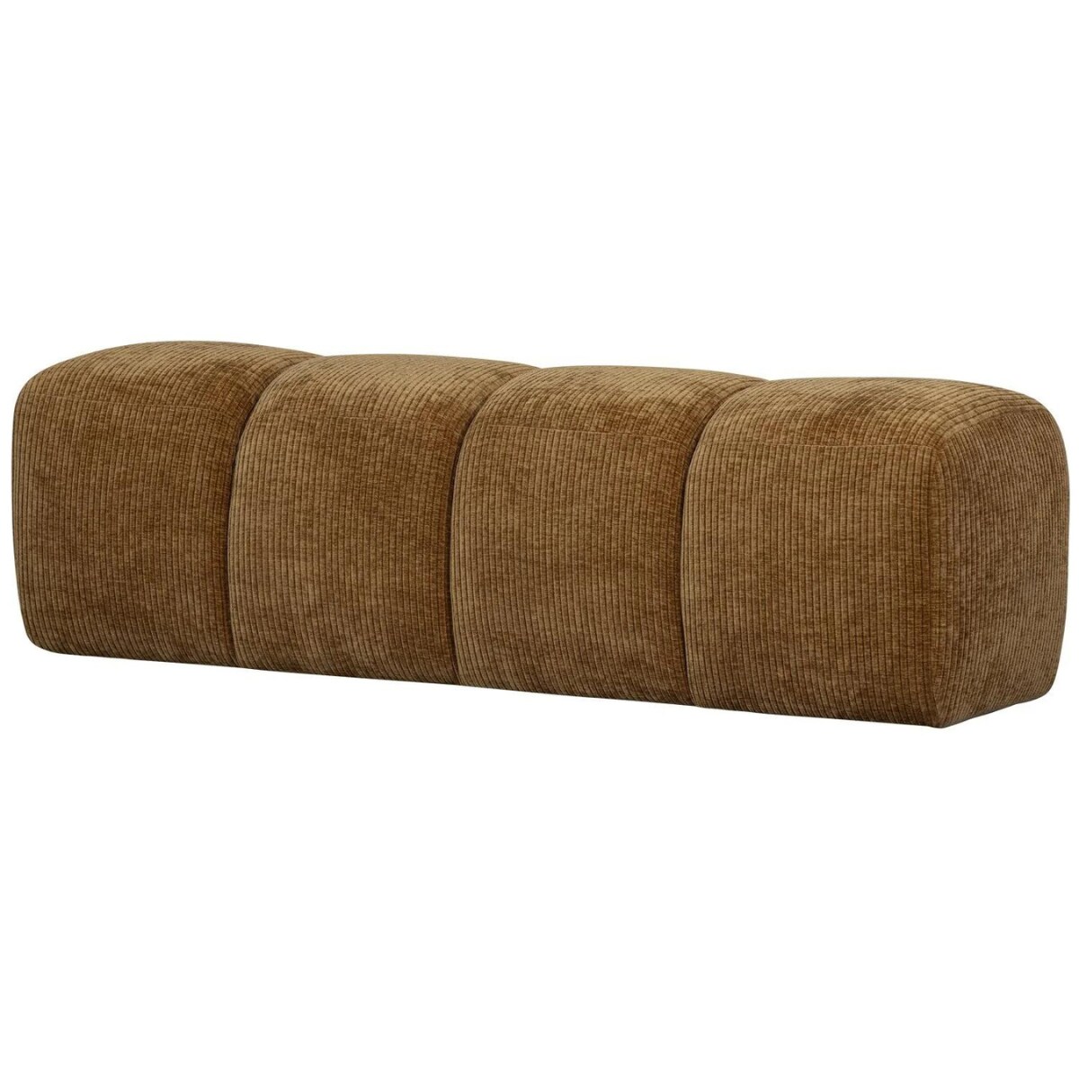 WOOOD bankje 160 cm Mojo - Ribstof - Honing Geel - Woood