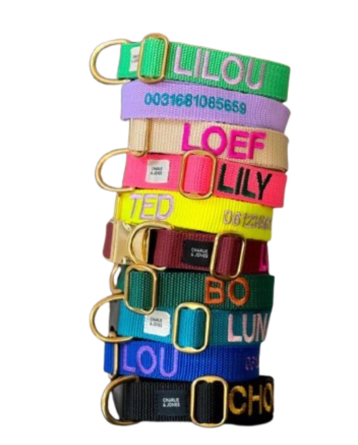 Charlie &amp; Jones Halsband met naam Charlie &amp; Jones