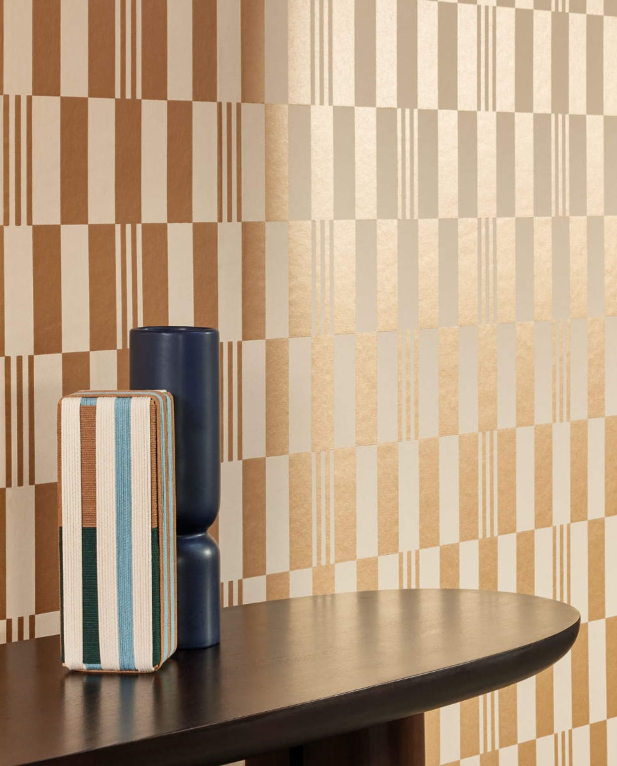Wallcoverings Vol. 2 Checkerboard Metallic, Kirkby Design. Be Inhouse