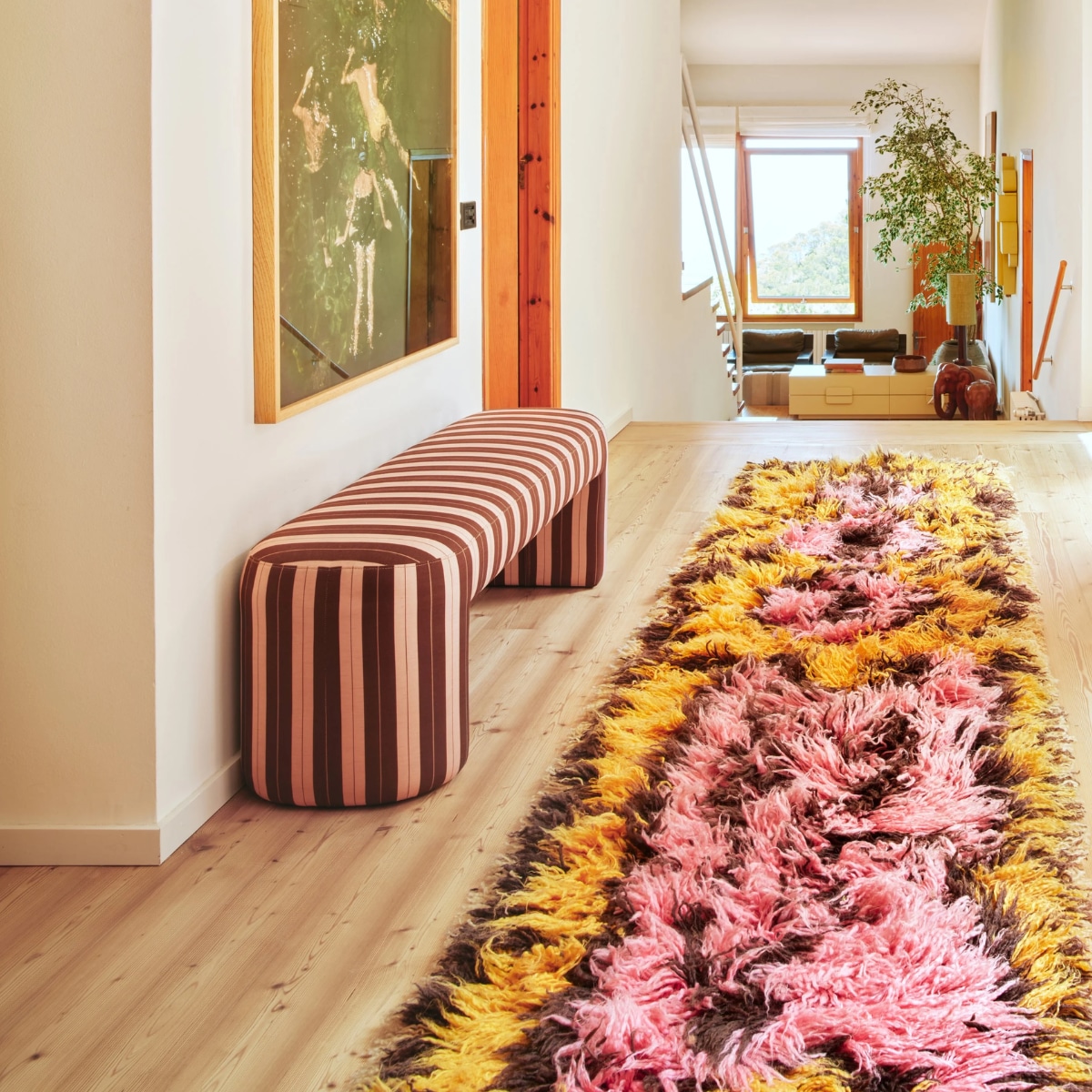 HKliving Fluffy Vloerkleed 80 x 350 cm - South Beach HKliving