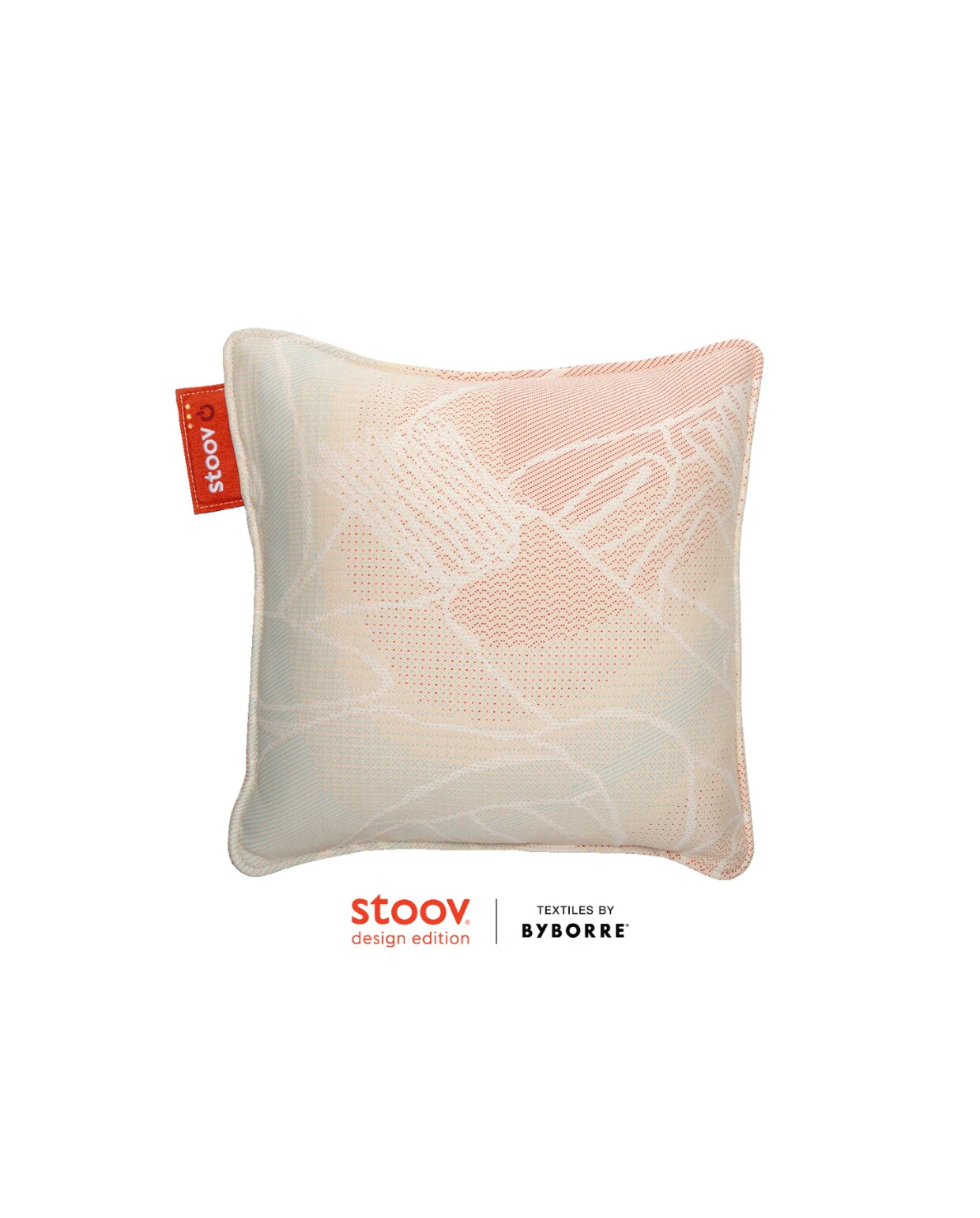 Warmtekussen Ploov in stof Byborre en kleur Fragment Beige, 45x45 cm € 119,95 (stoov.com) Stoov
