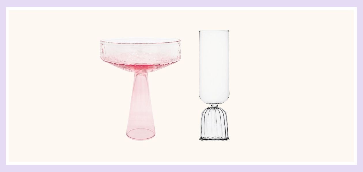 Coupe Claude, roze, set van 2 Brût homewear, Handgemaakte champagneglazen Tutu, 2 stuks ICHENDORF Brût homewear, Ichendorf