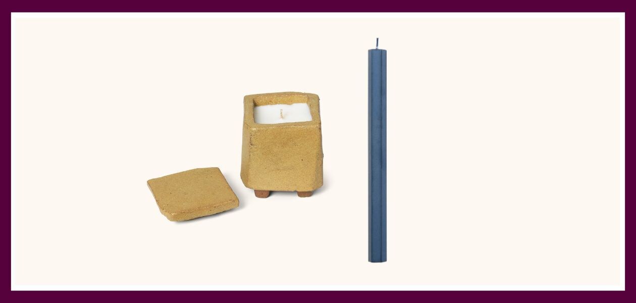 Kurinu Scented Candle Ferm living,Hexagon Kaars Dark Set van 4 Hay Ferm living, HAY