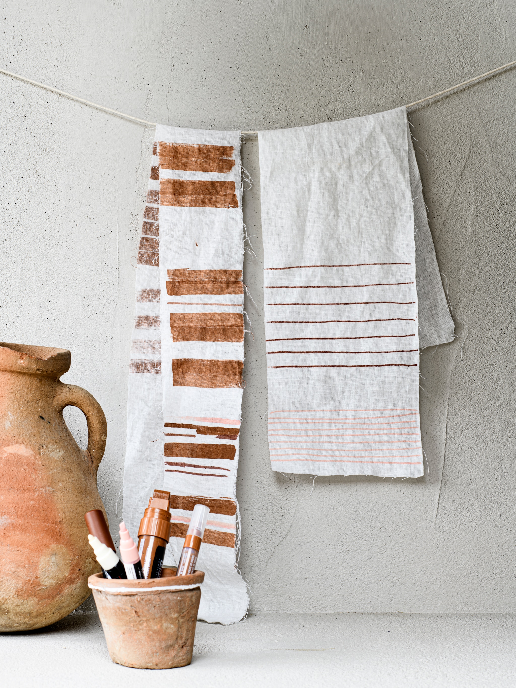 twee keer diy terracotta bloempot