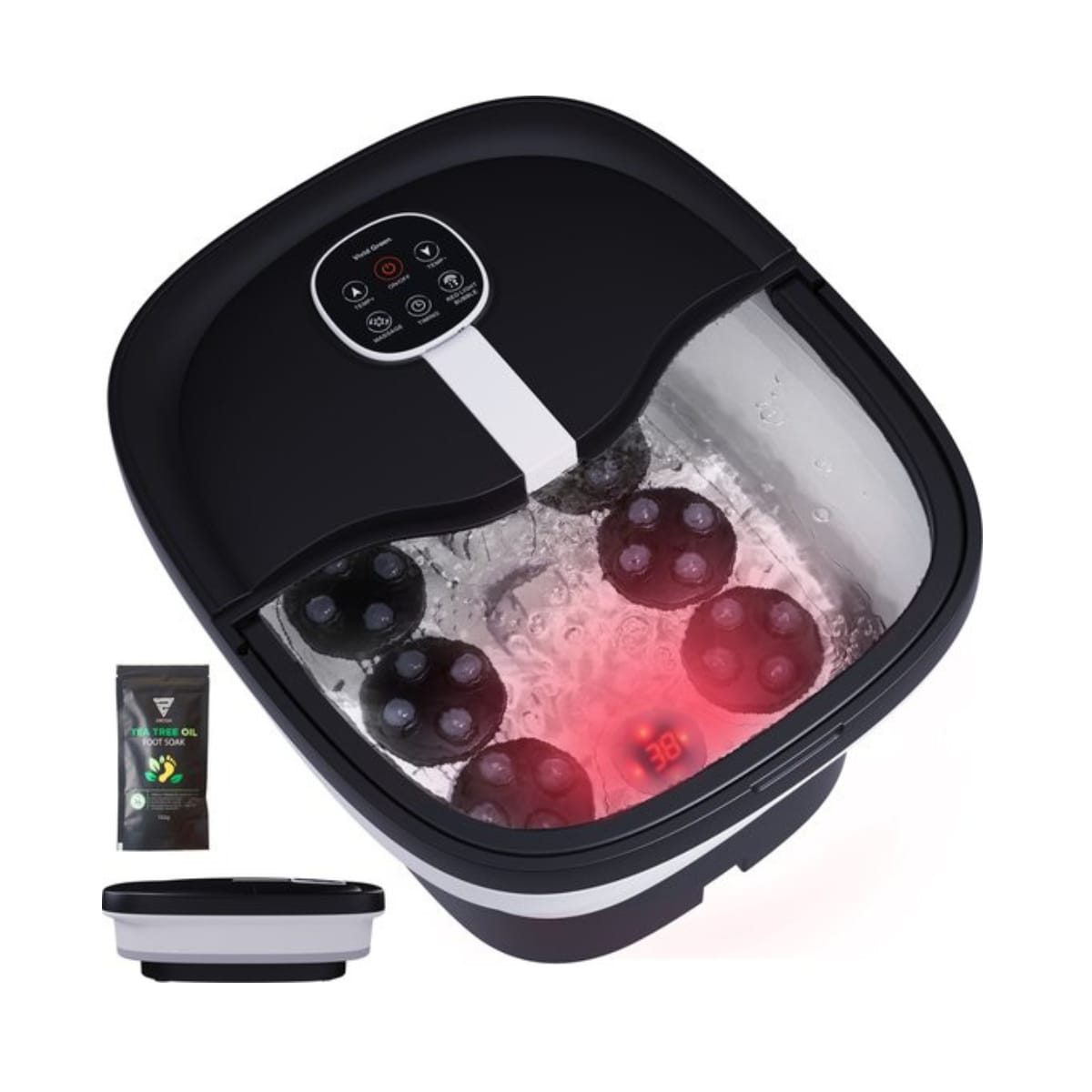 Voetenbad Automatische Massage 14L  - zwart Vivid green