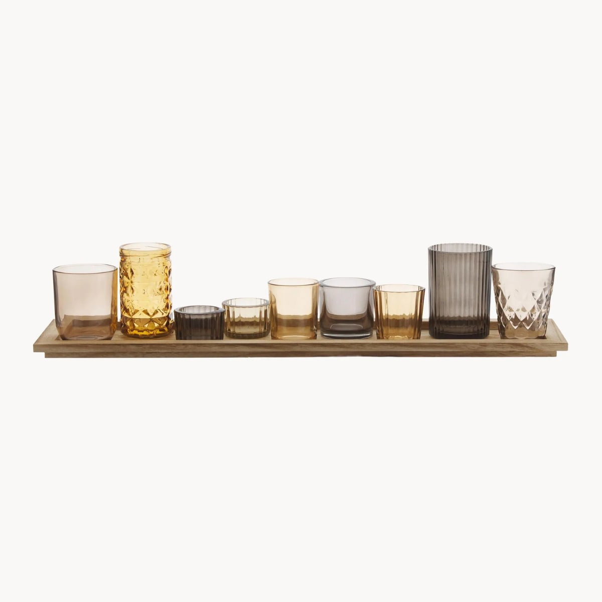 Waxinelichten Wessel van glas, set van 10 Westwing