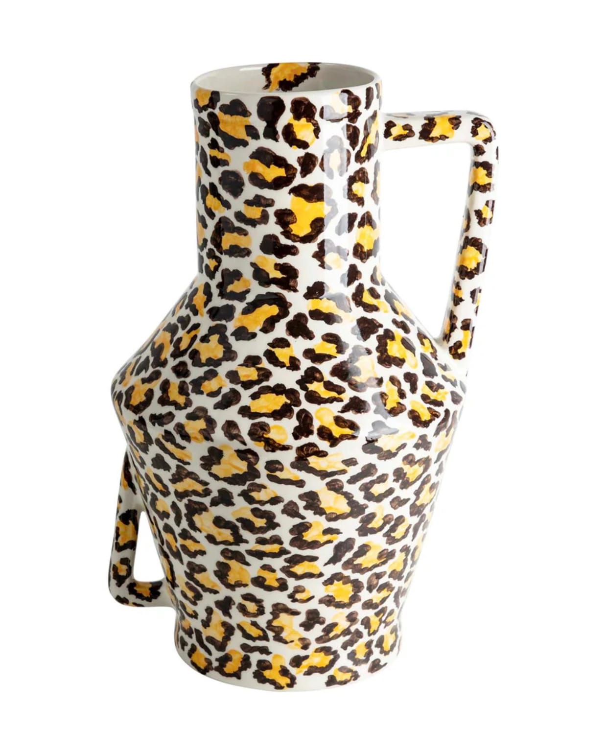 Handgeschilderde vaas 'Leopard' van Return to Sender, 45 cm, € 189,95,- ( shop,vtwonen.nl) vtwonen