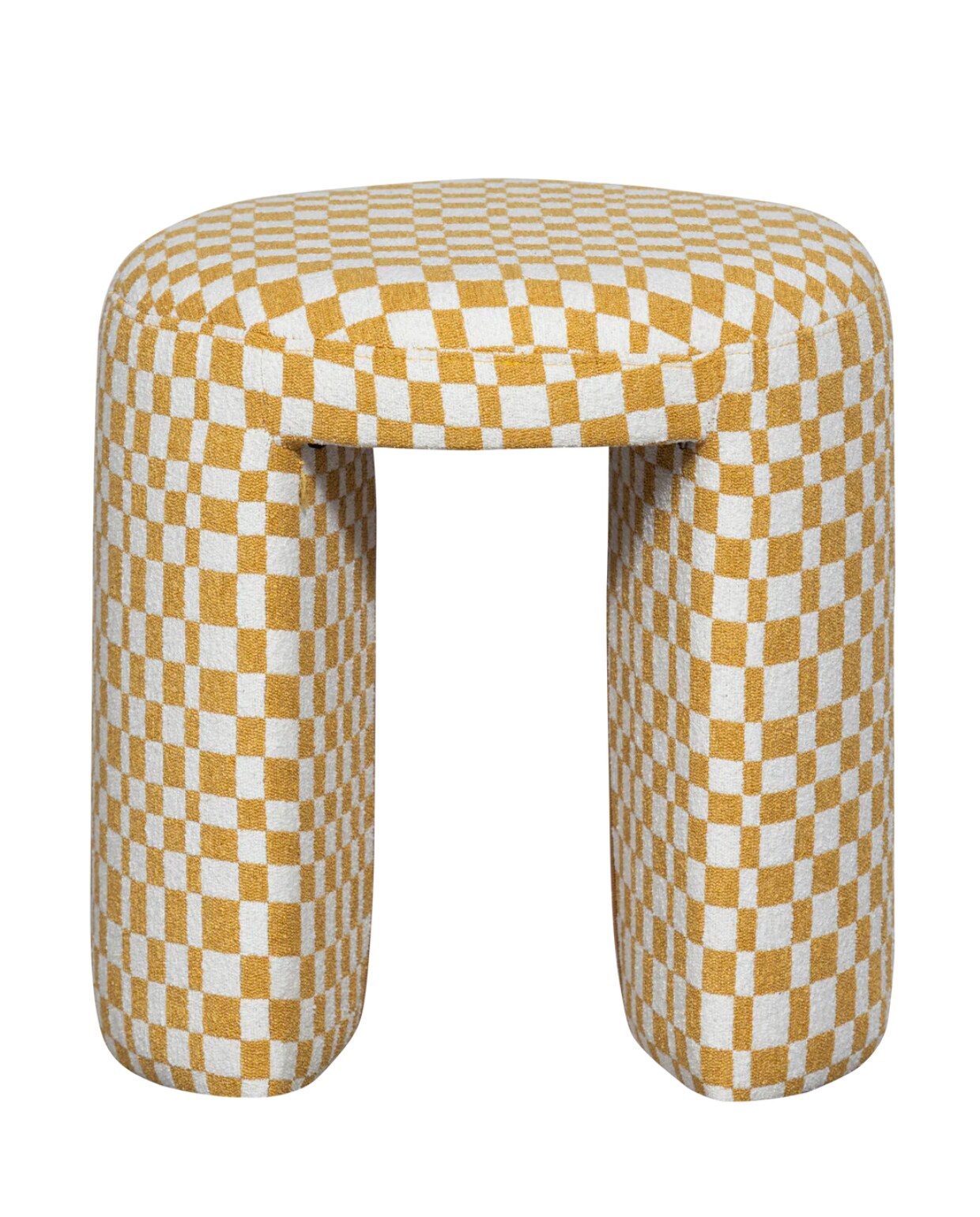 Polyster Charlie krukje van WOOOD, 45x45x47 (bxdxh) € 109,- (shop.vtwonen.nl) vtwonen