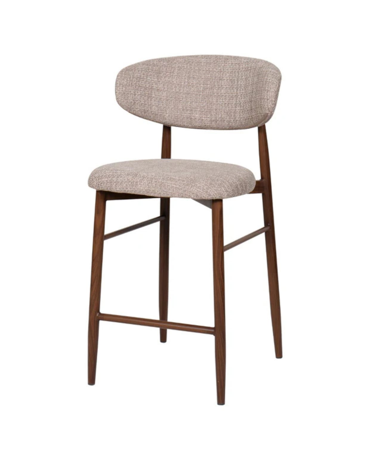 Shop op shop.vtwonen.nl: barkruk Alexia van Giga Meubel in taupe, stof en metaal, 55x52x104 cm (bxdxh) set van 2 € 308. Giga Meubel