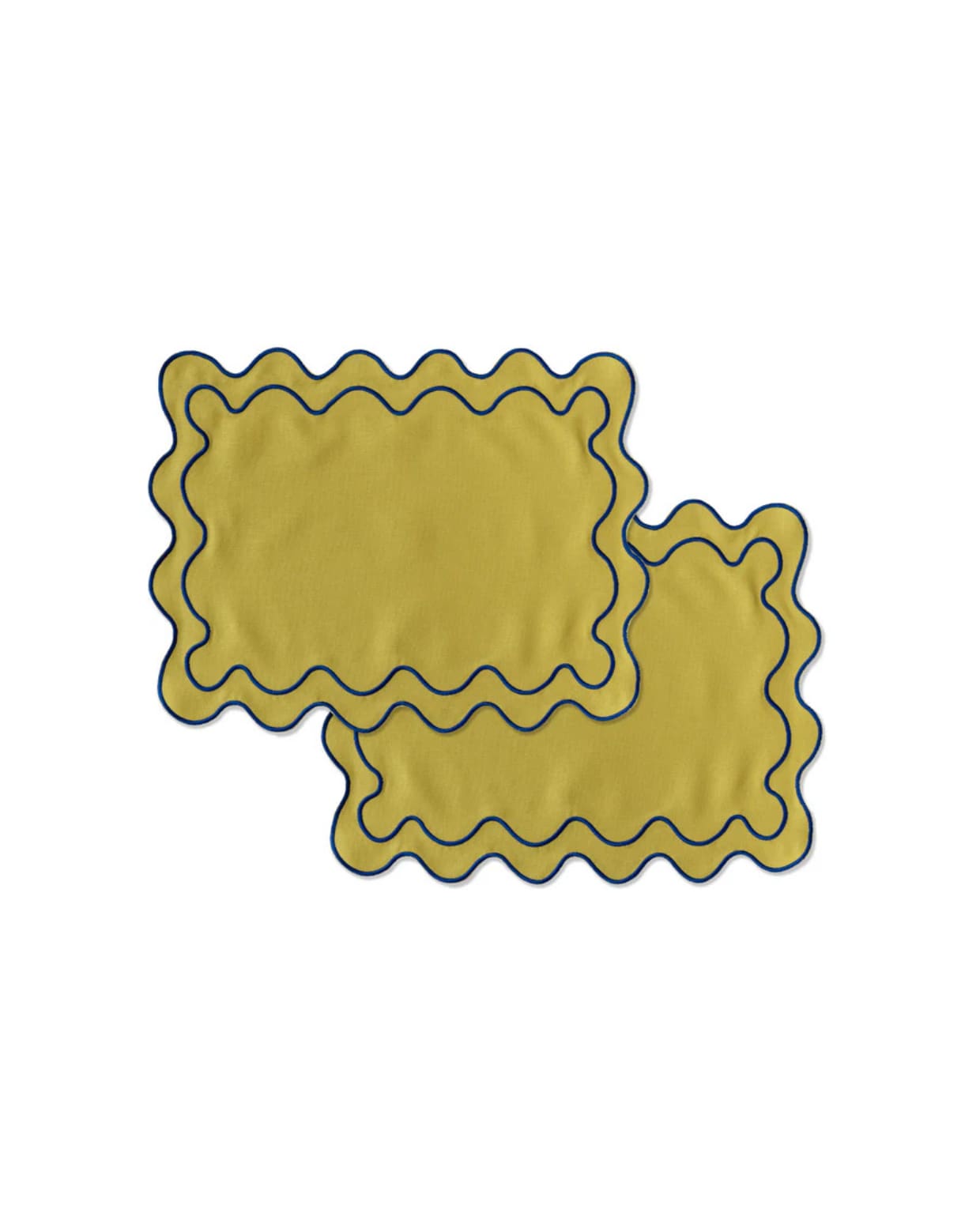 Shop op shop.vtwonen.nl: placemats Wavy van Kulu Club, katoen en linnen, 48x38 cm (lxb) set van 2 € 26,95. Kulu Club