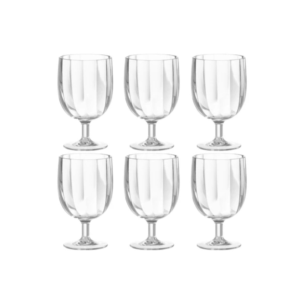 J-Line wijnglas - kunststof - transparant - doos van 6 stuks vtwonen shop