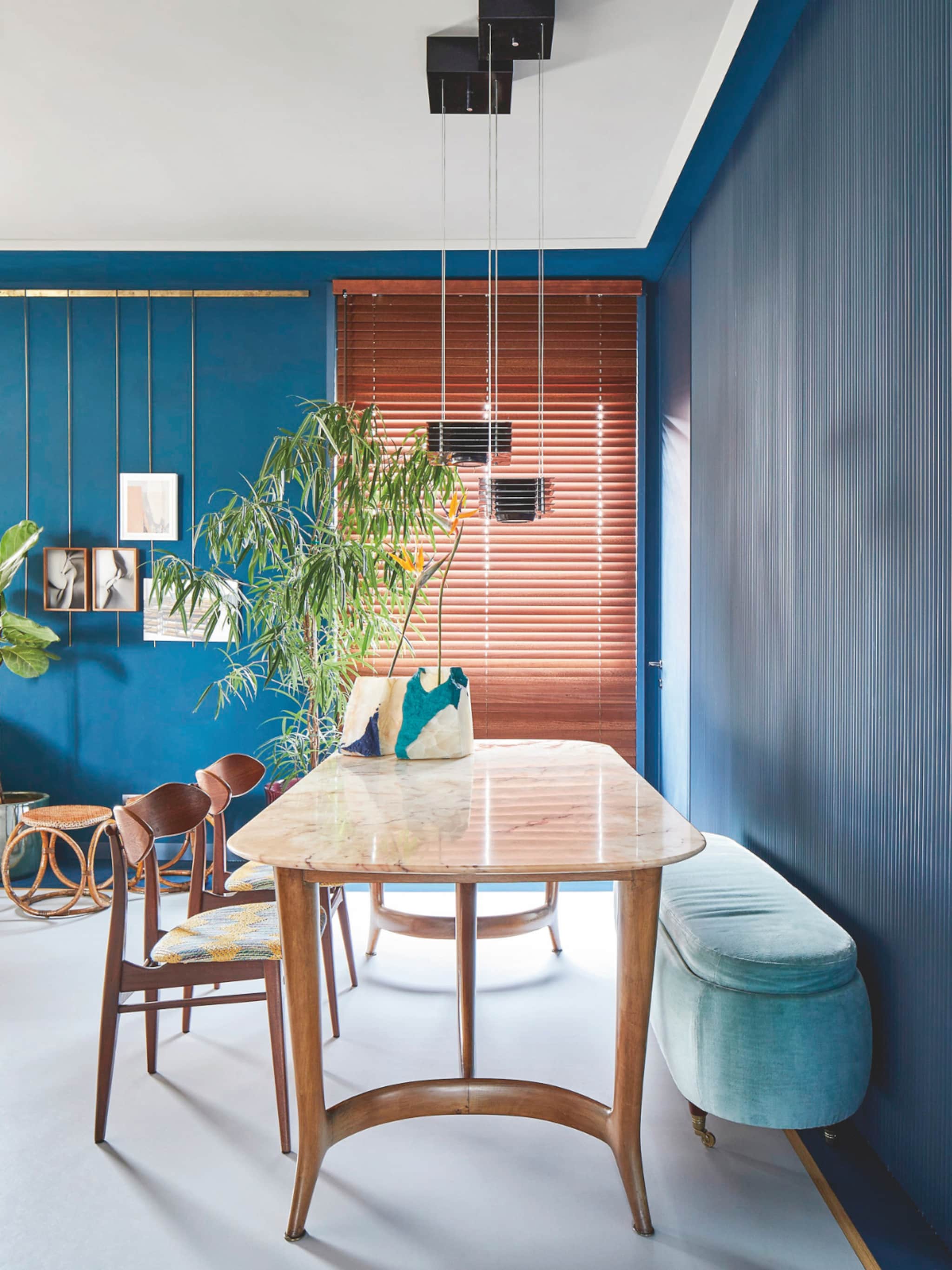 binnenkijken in een huis vol blauw