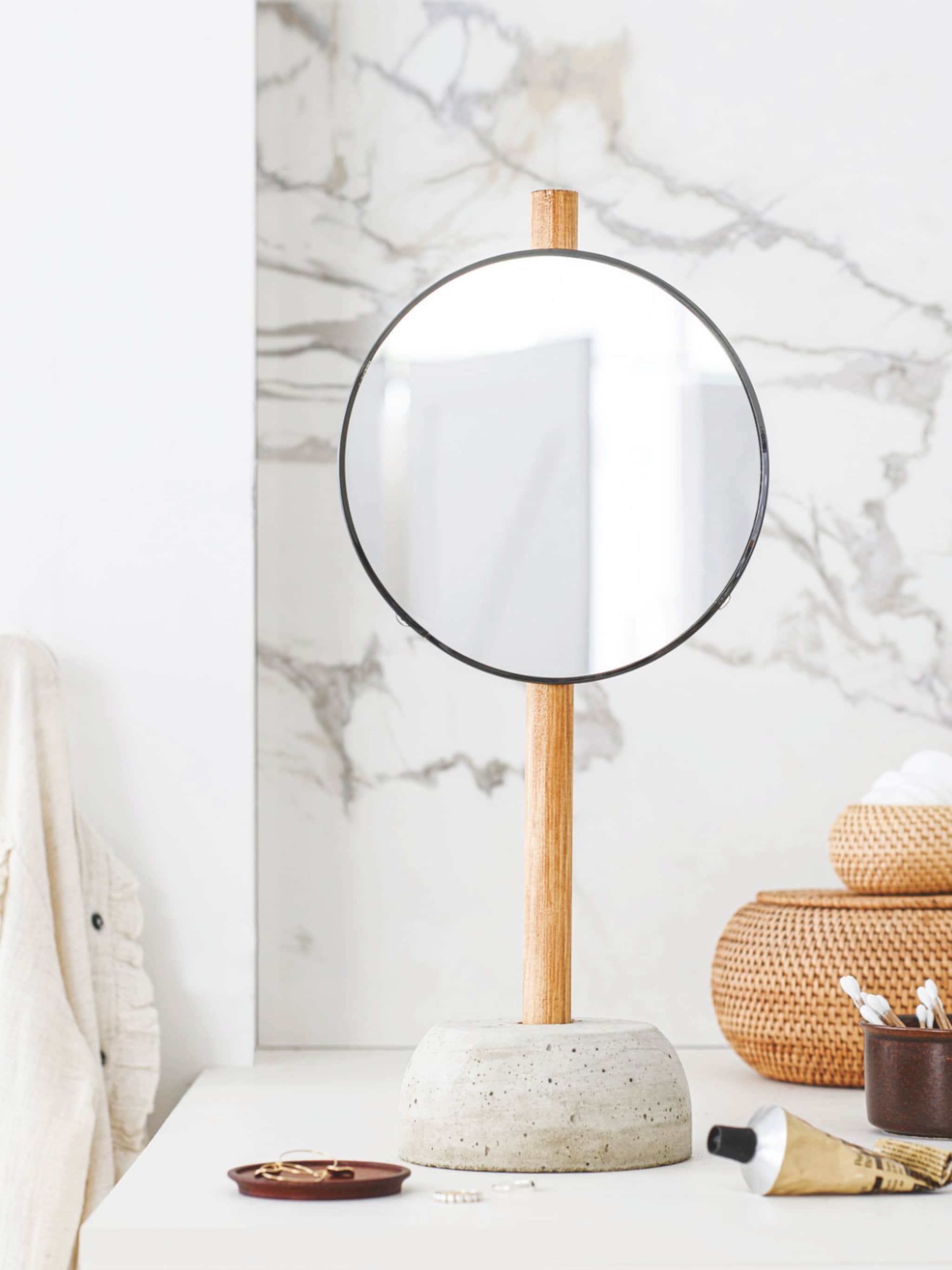 diy stappenplan ronde houten spiegel maken